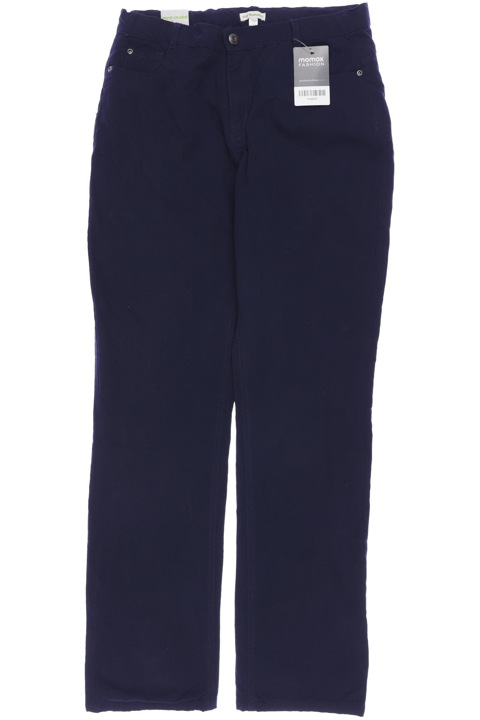 

vertbaudet Damen Stoffhose, marineblau, Gr. 158