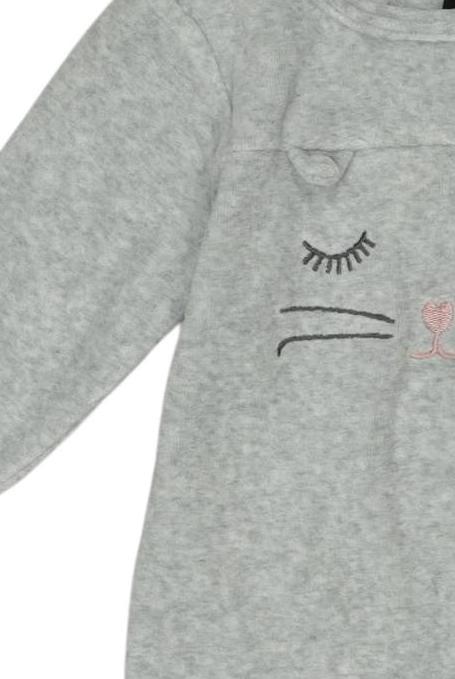 Thumbnail - vertbaudet Mädchen Strampler, grau, Gr. 62