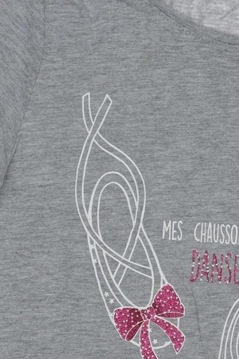 Thumbnail - vertbaudet Mädchen T-Shirt, grau, Gr. 146