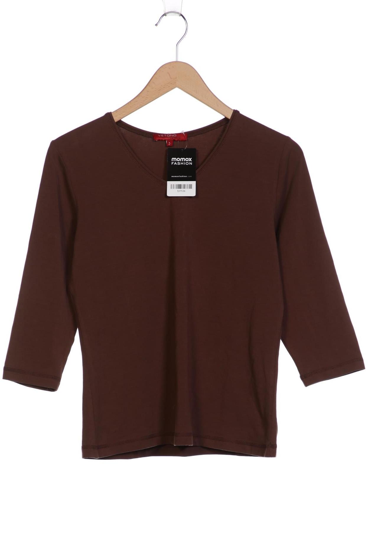 

Vetono Damen Langarmshirt, braun, Gr. 42