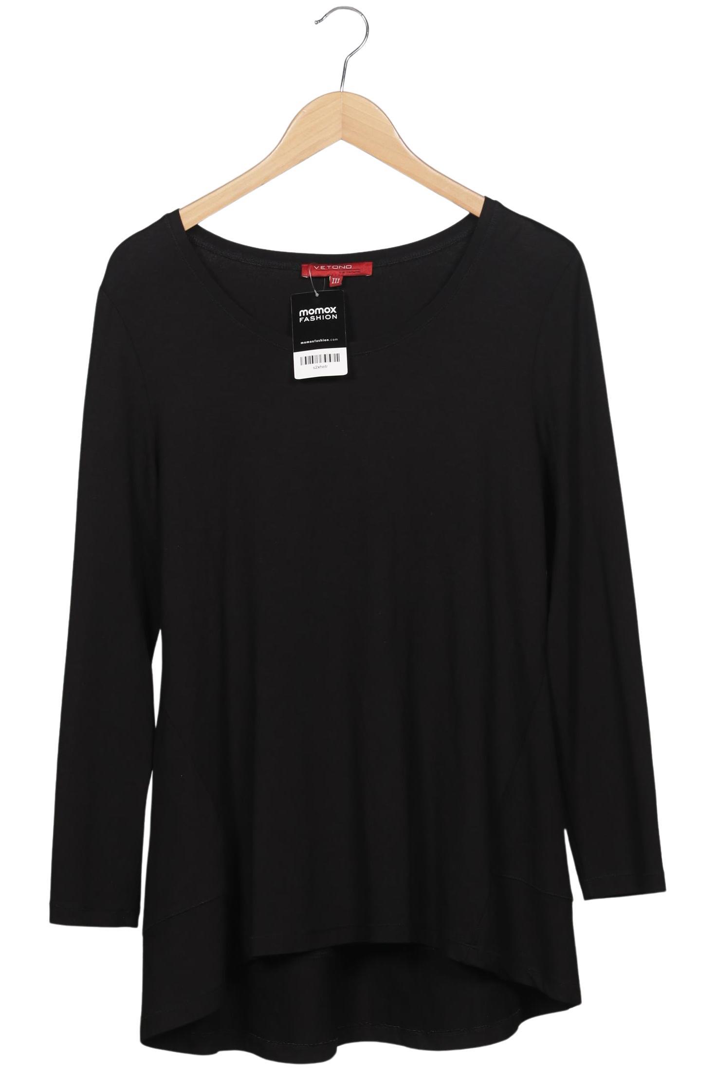 

Vetono Damen Langarmshirt, schwarz, Gr. 12