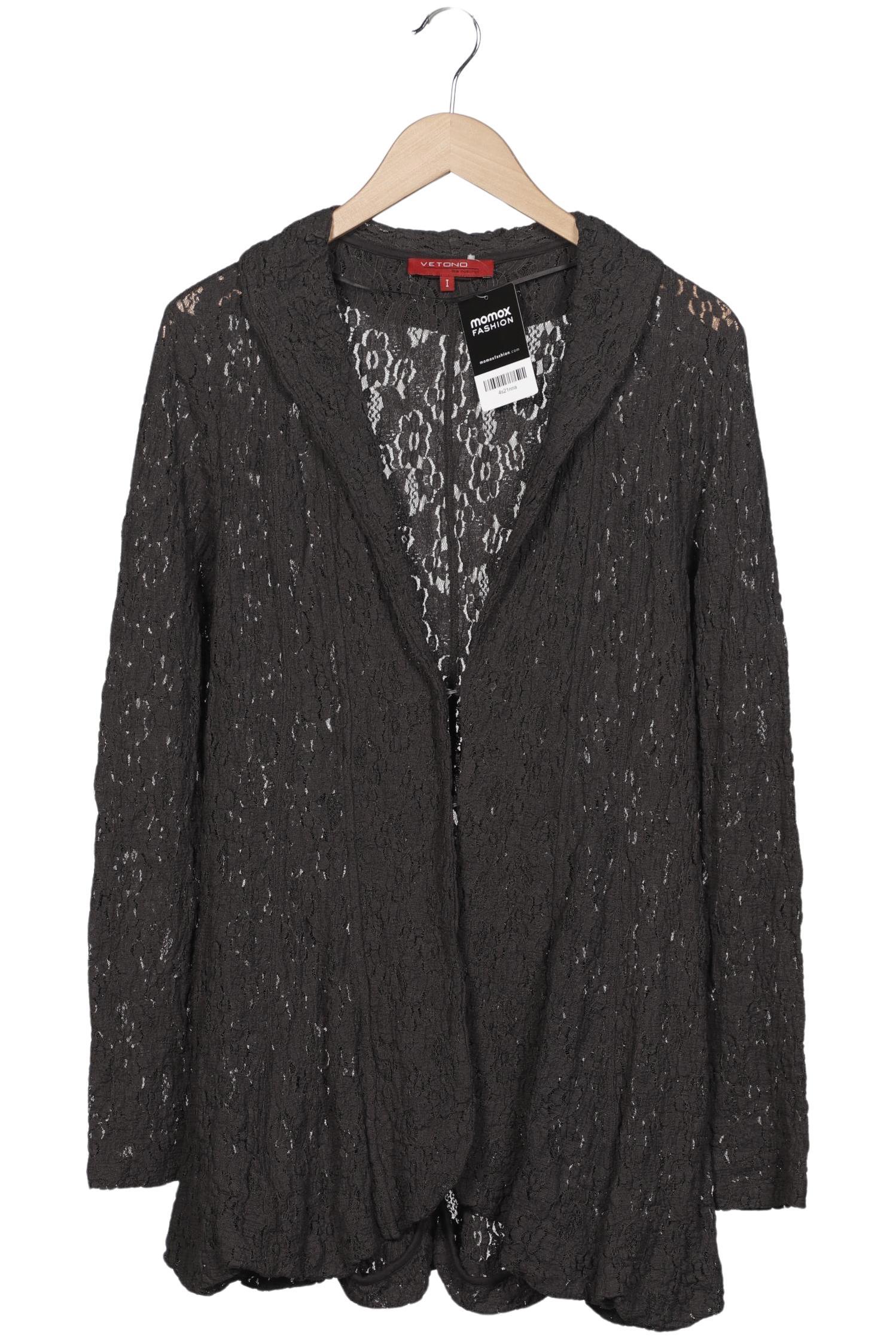 

Vetono Damen Strickjacke, grau, Gr. 42