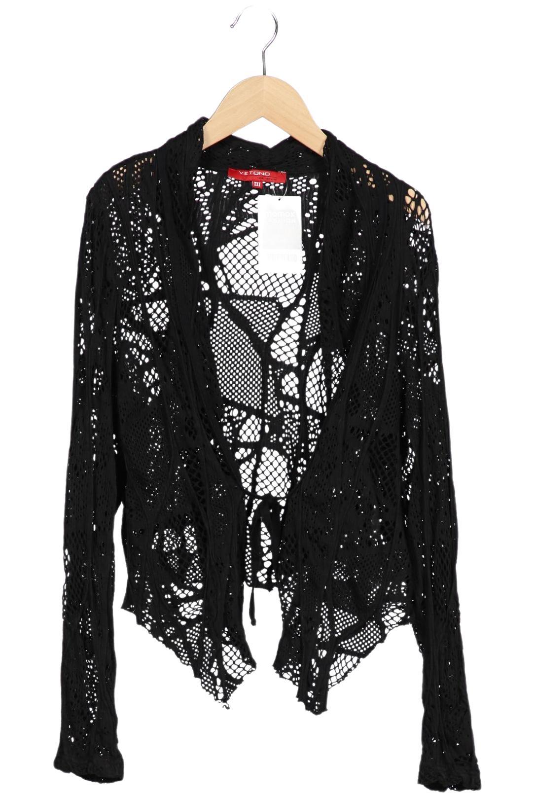 

Vetono Damen Strickjacke, schwarz, Gr. 12