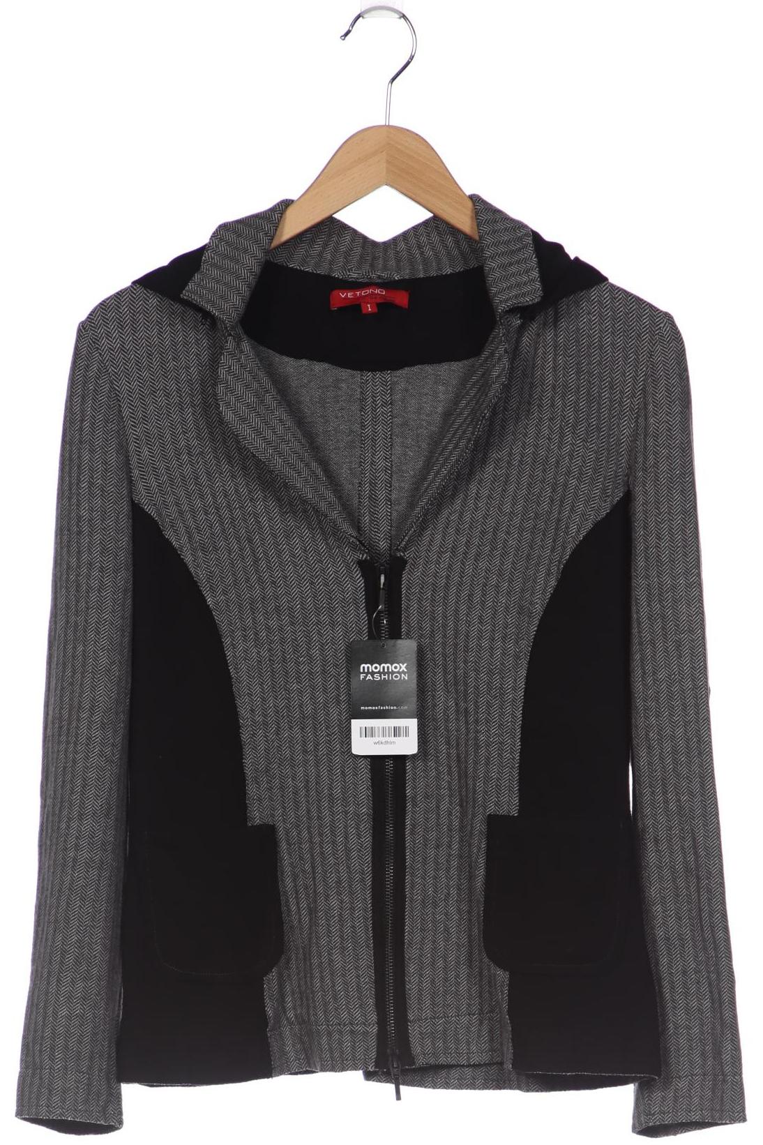 

Vetono Damen Strickjacke, grau, Gr. 8