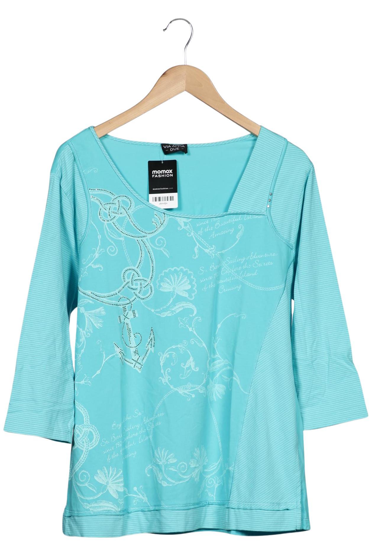 

VIA Appia DUE Damen Langarmshirt, türkis, Gr. 46