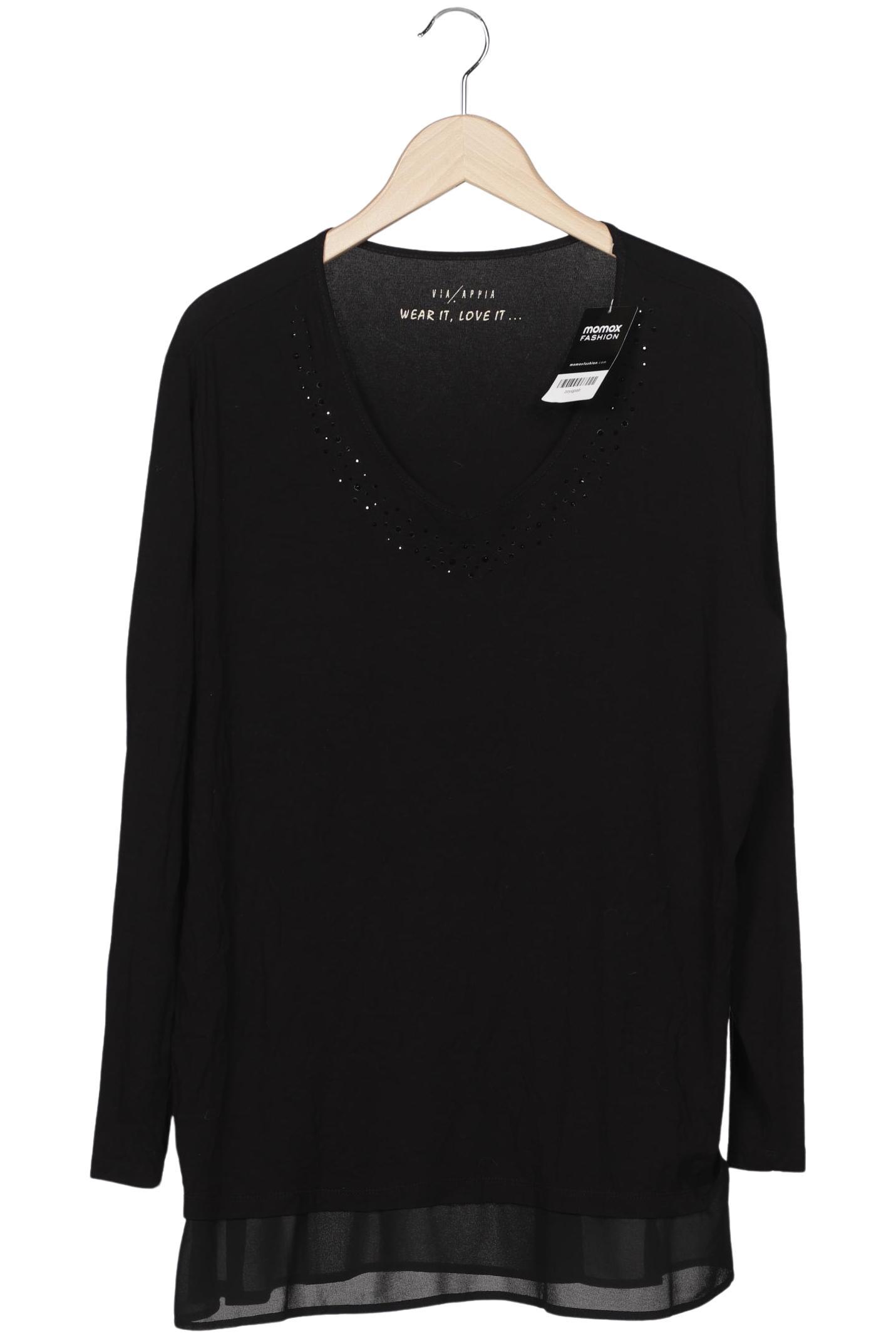 

VIA Appia DUE Damen Langarmshirt, schwarz, Gr. 48