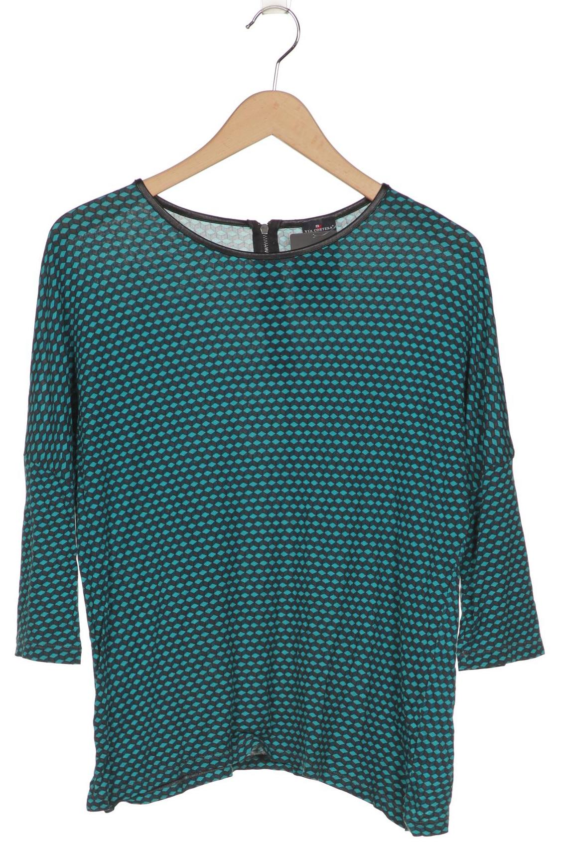 

Via Cortesa Damen Langarmshirt, türkis, Gr. 40