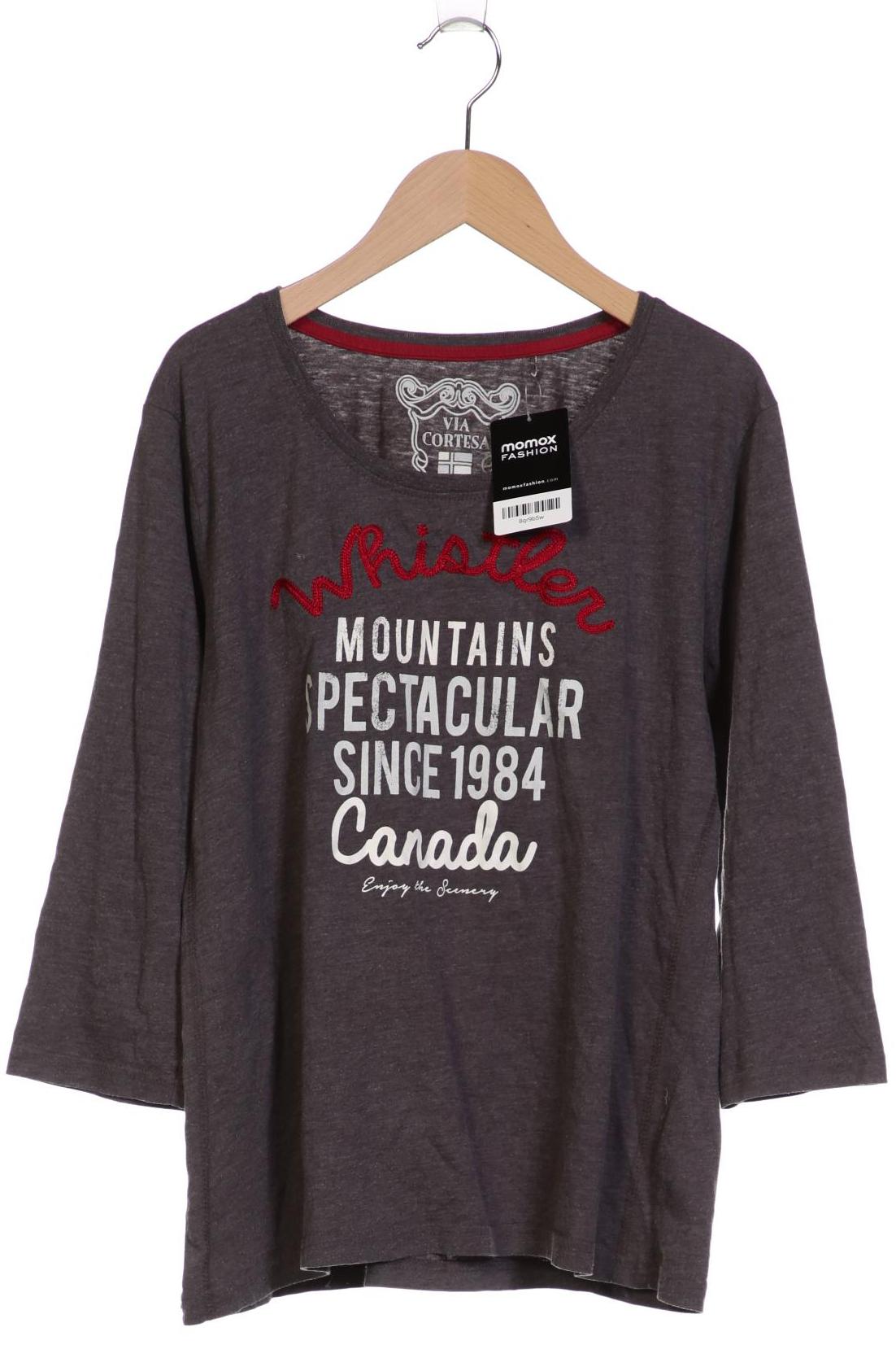

Via Cortesa Damen Langarmshirt, grau, Gr. 42