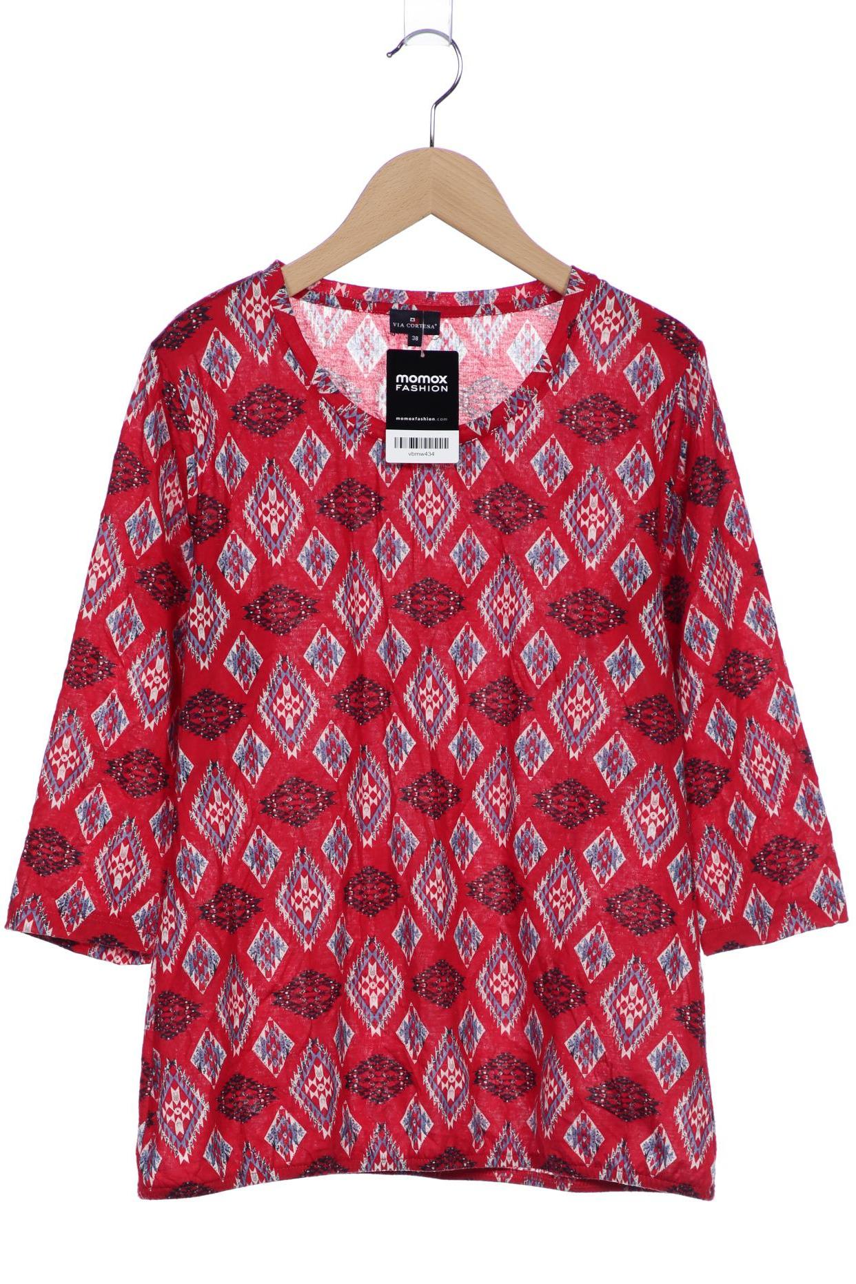 

Via Cortesa Damen Langarmshirt, rot, Gr. 38