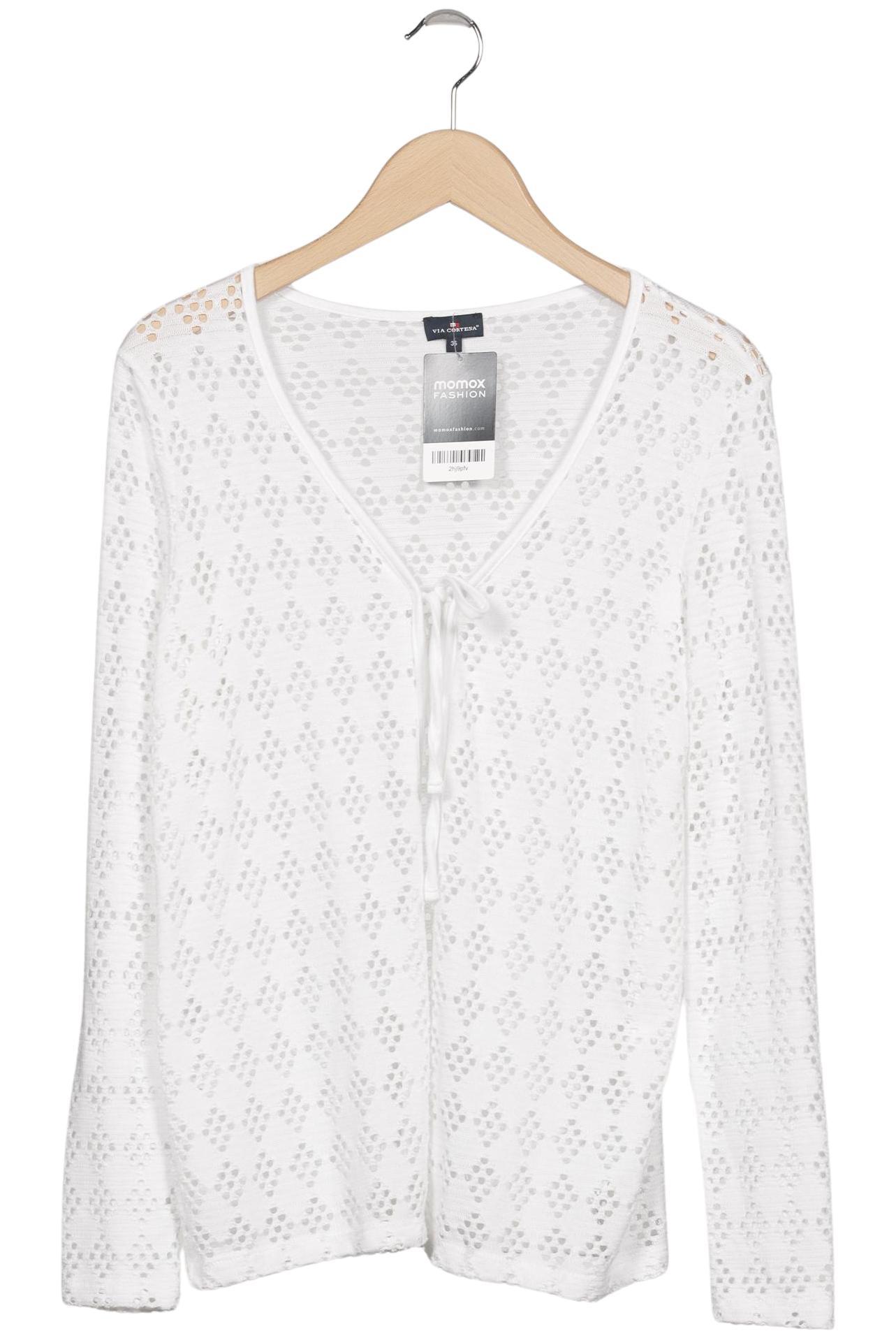 

Via Cortesa Damen Strickjacke, weiß, Gr. 36