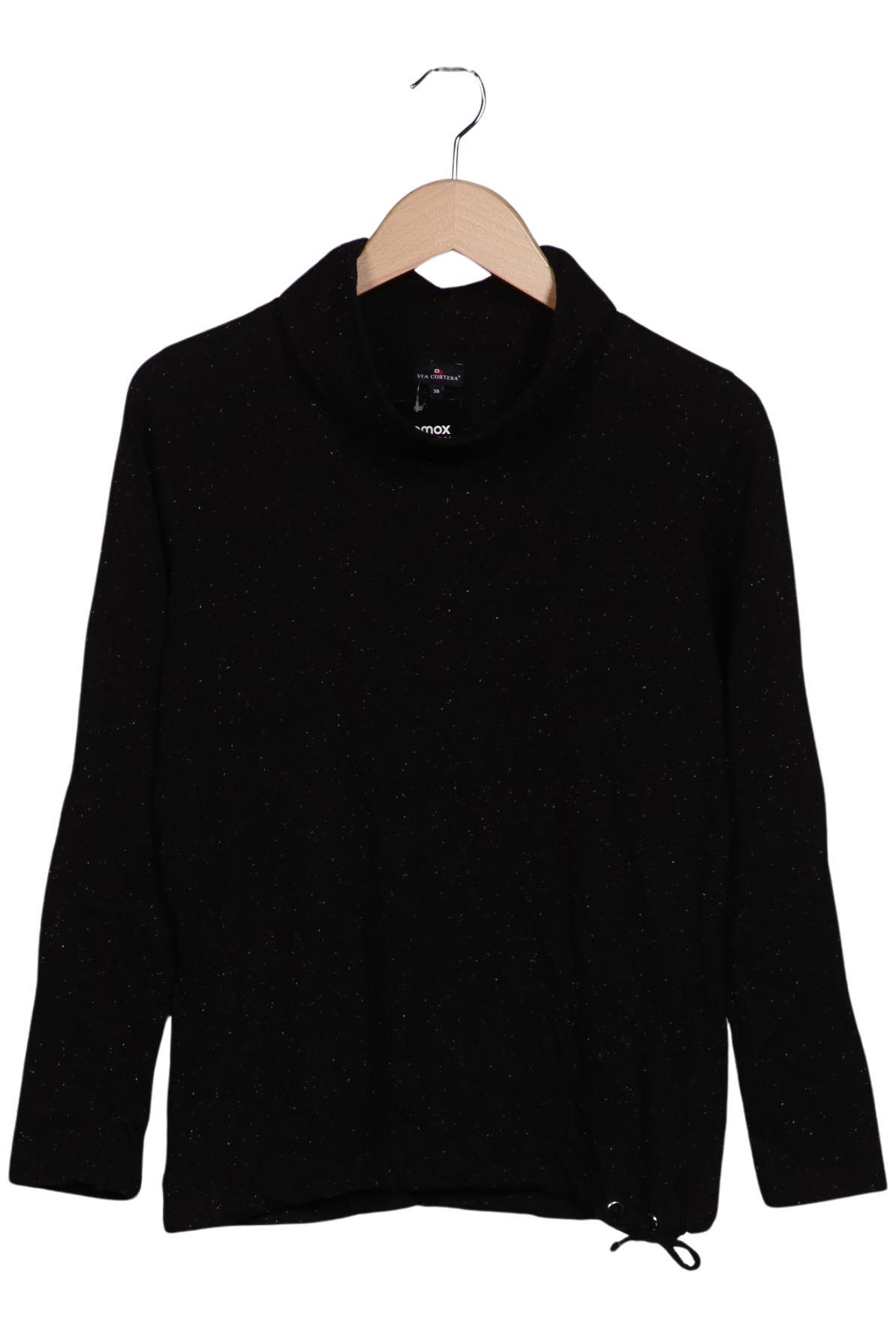 

Via Cortesa Damen Langarmshirt, schwarz, Gr. 38