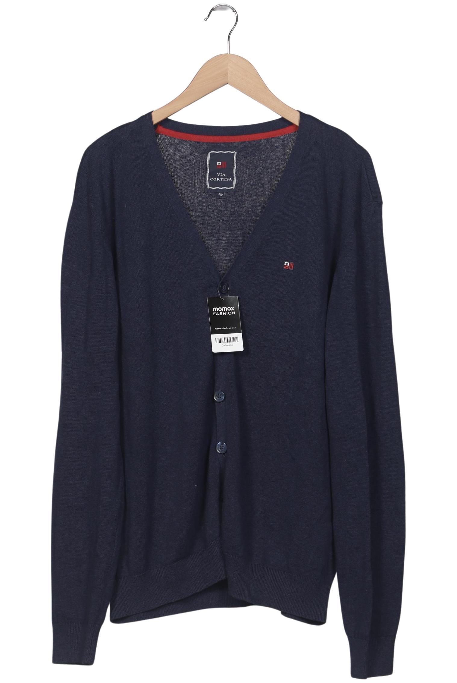 Thumbnail - Via Cortesa Herren Strickjacke, marineblau, Gr. 56