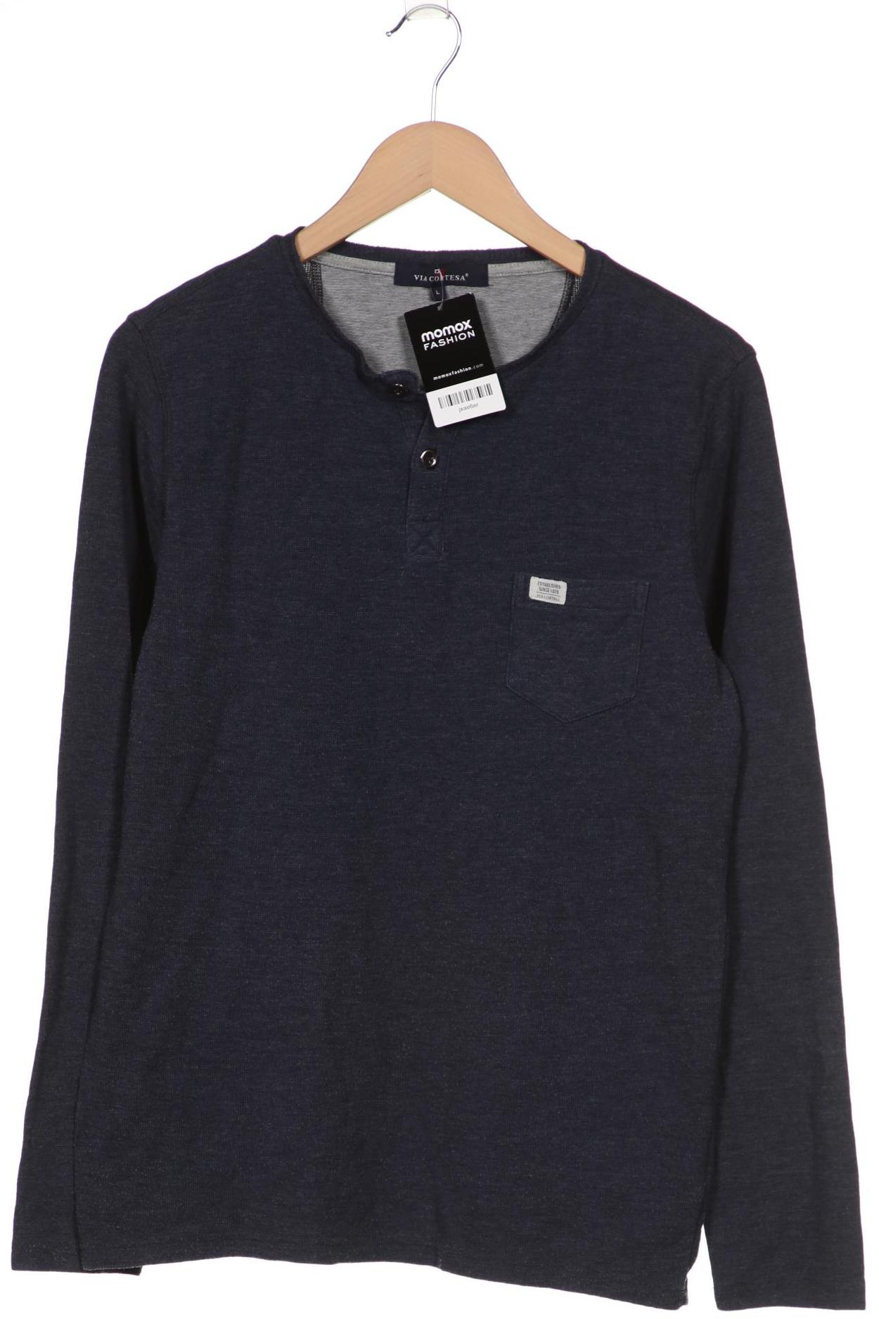 

Via Cortesa Herren Langarmshirt, marineblau, Gr. 52