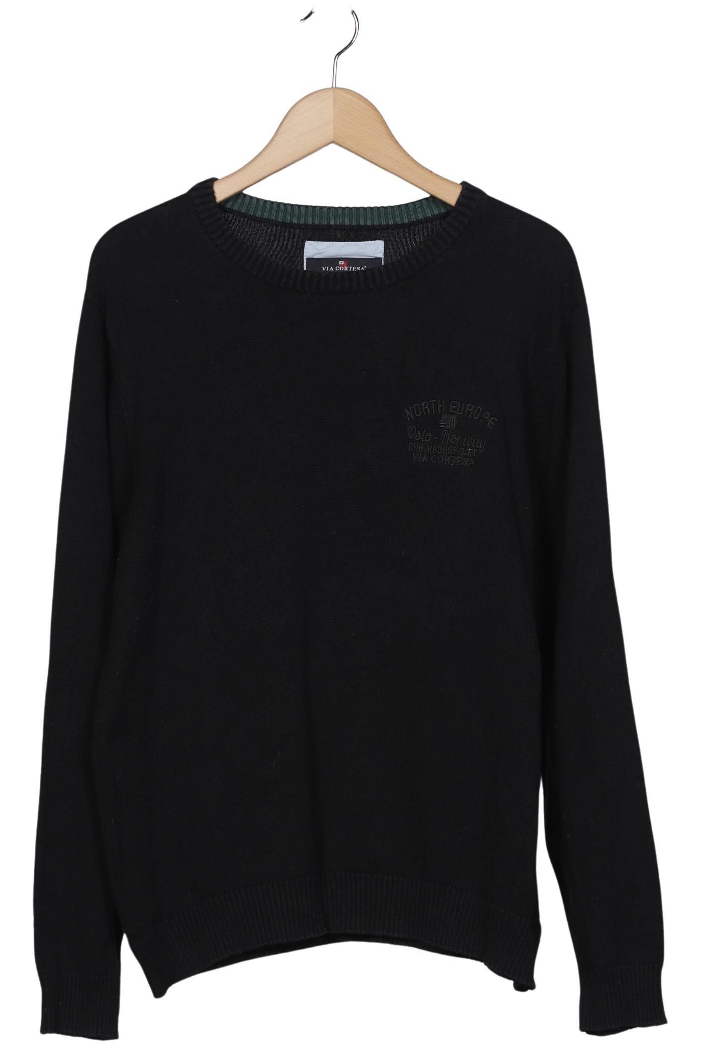 

Via Cortesa Herren Pullover, schwarz, Gr. 48