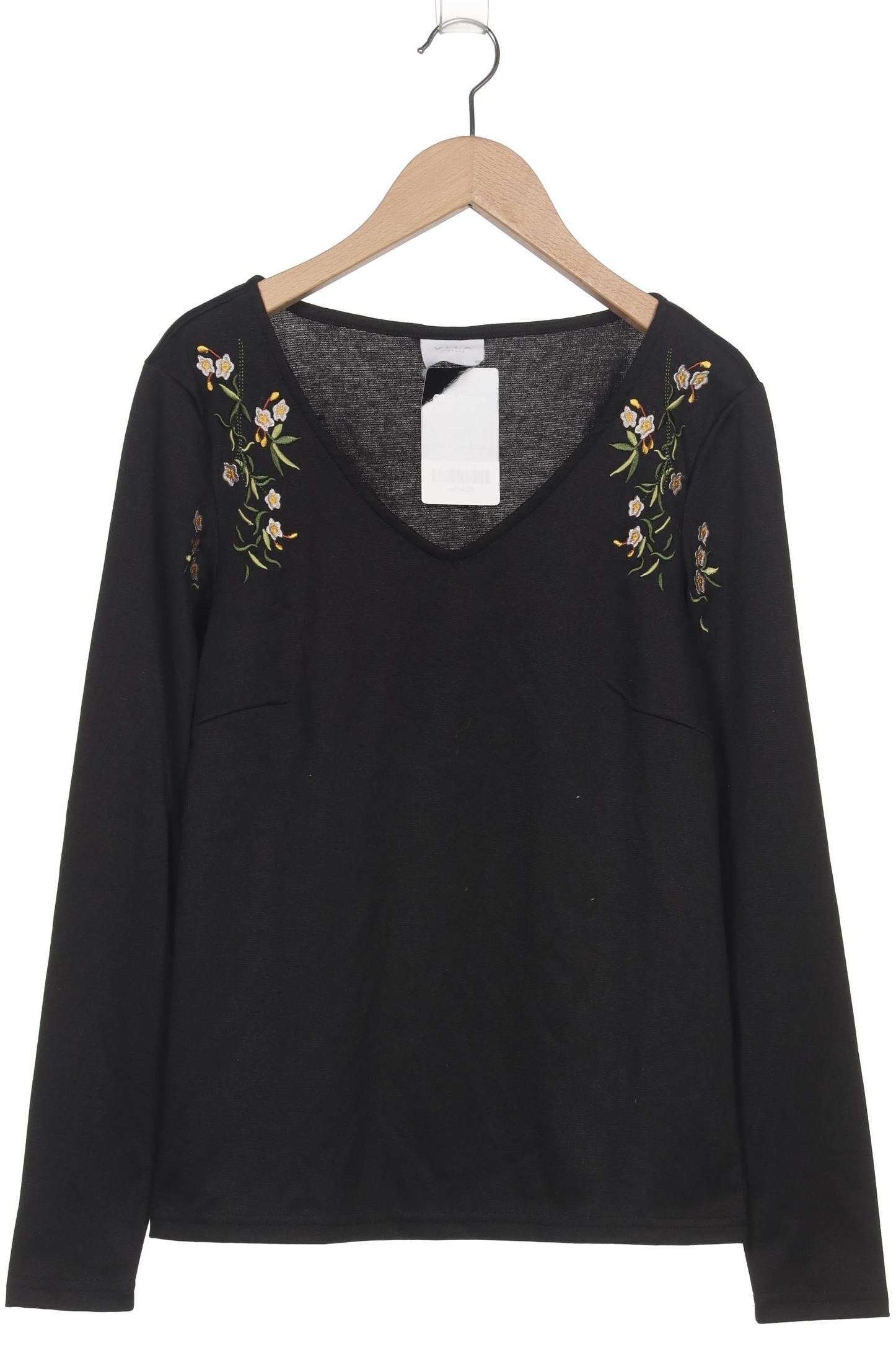 

Vila Damen Langarmshirt, schwarz, Gr. 34