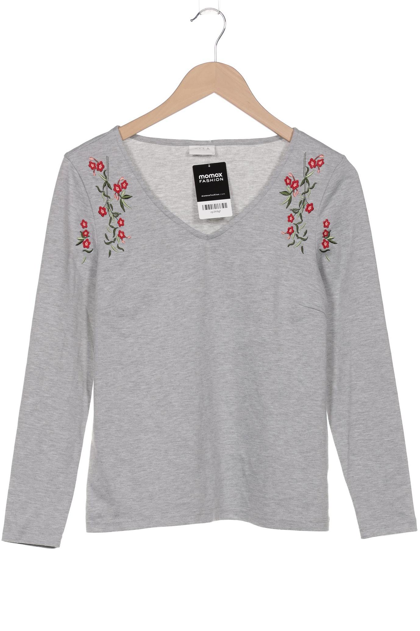 

Vila Damen Langarmshirt, grau, Gr. 38