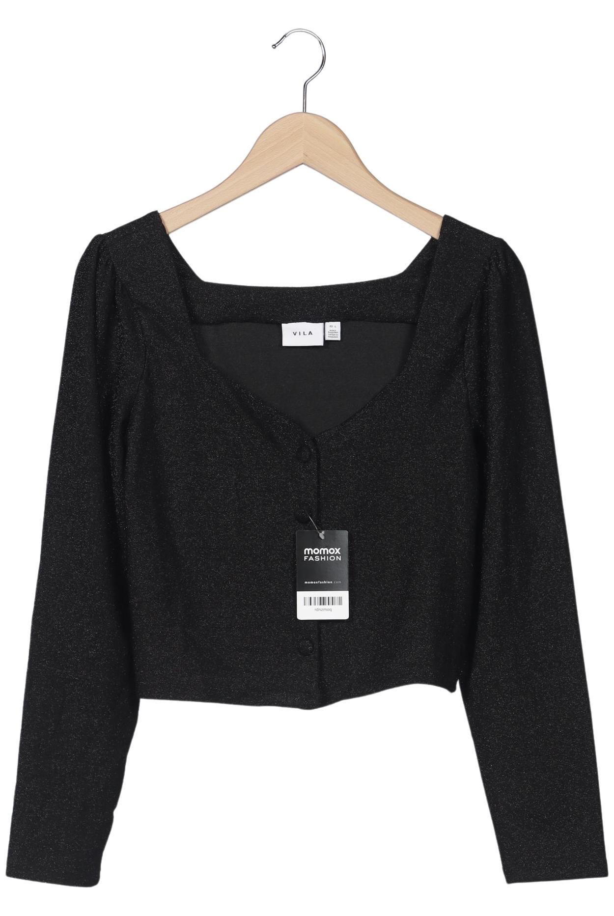 

Vila Damen Strickjacke, schwarz, Gr. 42