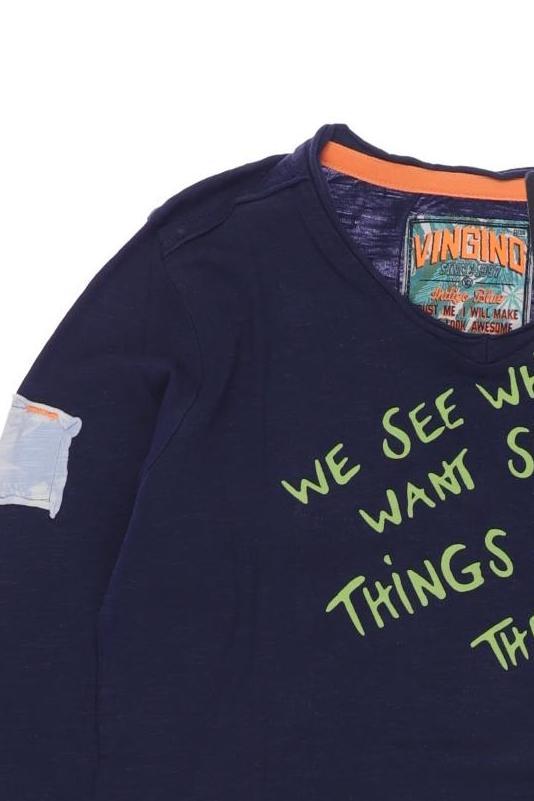 Thumbnail - Vingino Jungen Langarmshirt, marineblau, Gr. 128