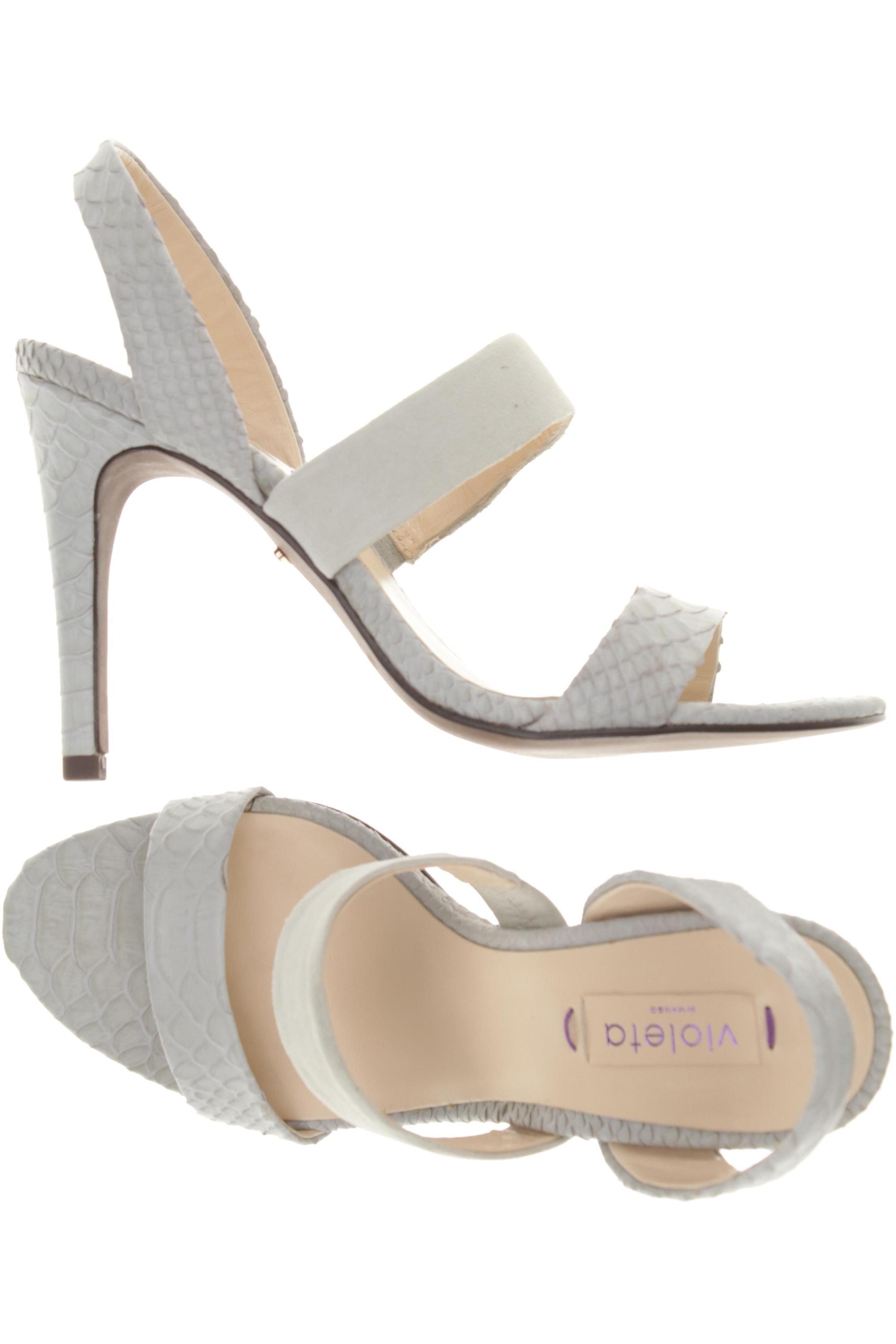 

violeta by Mango Damen Sandale, grau, Gr. 38