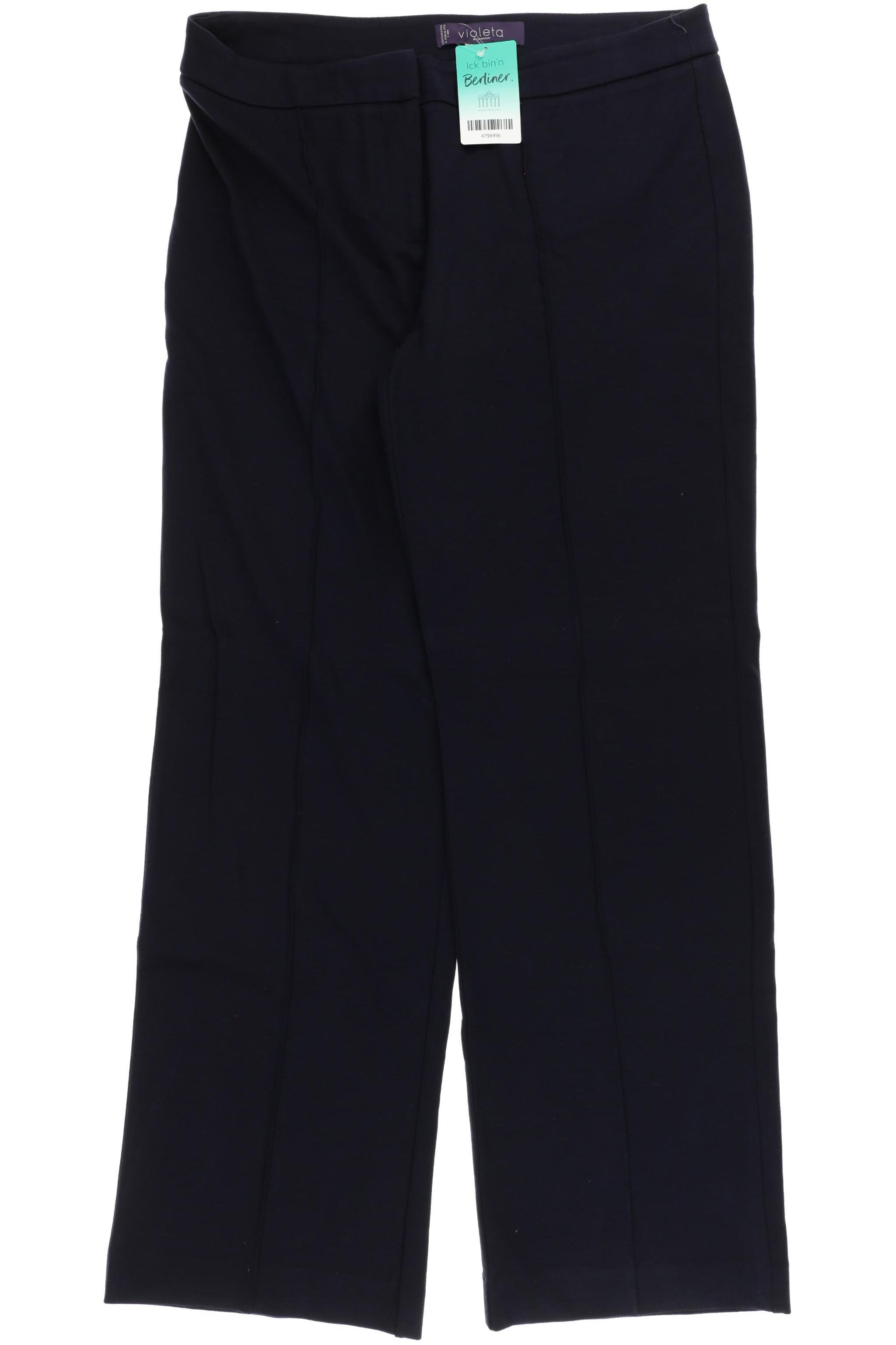 

violeta by Mango Damen Stoffhose, blau, Gr.