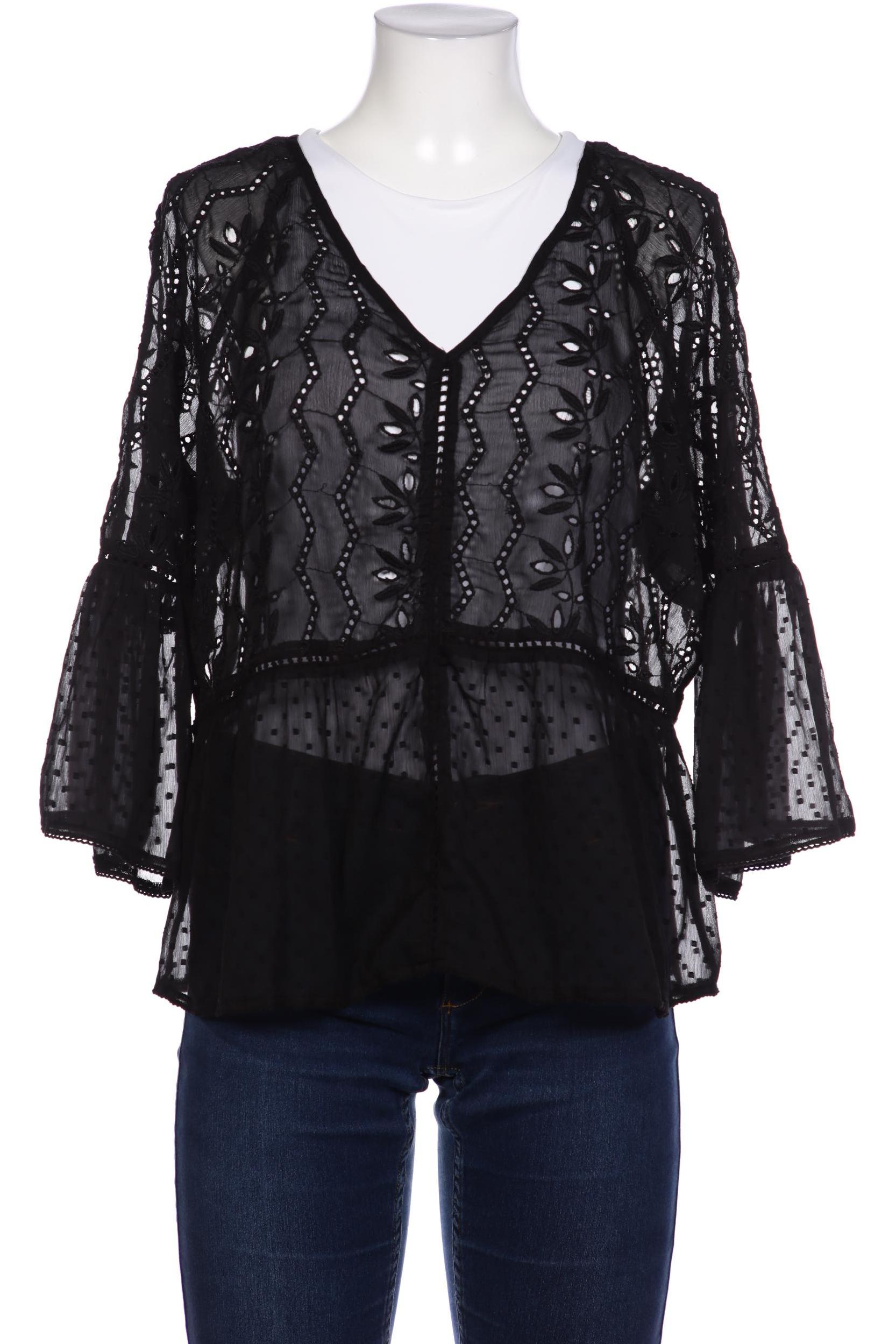 

violeta by Mango Damen Bluse, schwarz, Gr. 42