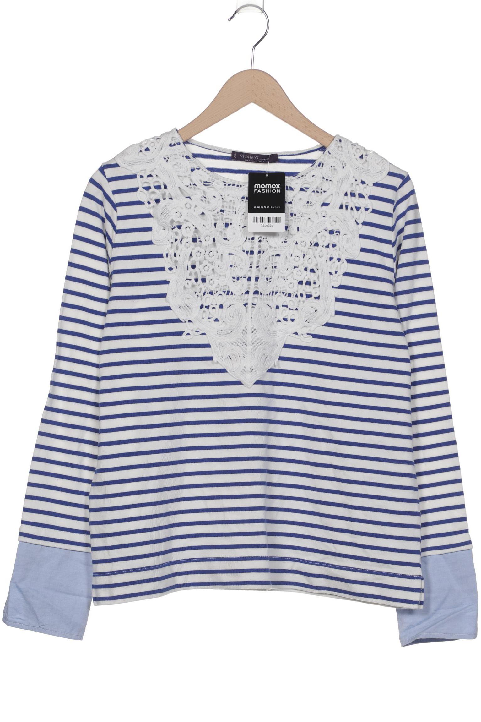 

violeta by Mango Damen Langarmshirt, blau, Gr. 38