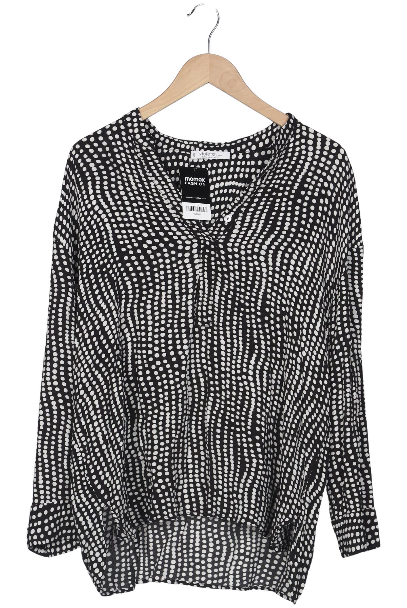 

violeta by Mango Damen Bluse, schwarz, Gr. 44