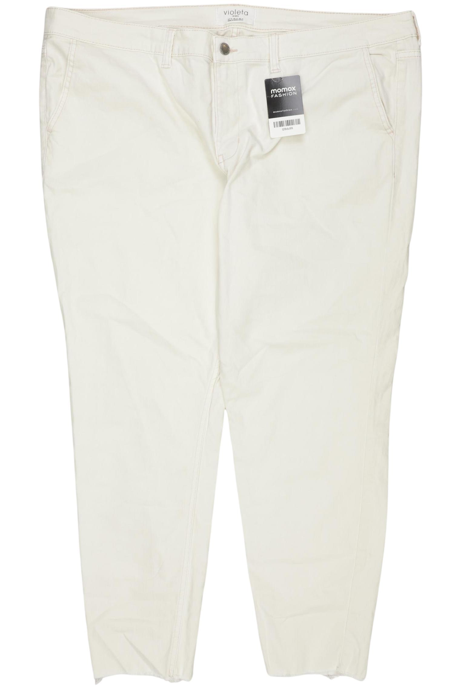 

violeta by Mango Damen Jeans, weiß, Gr. 52