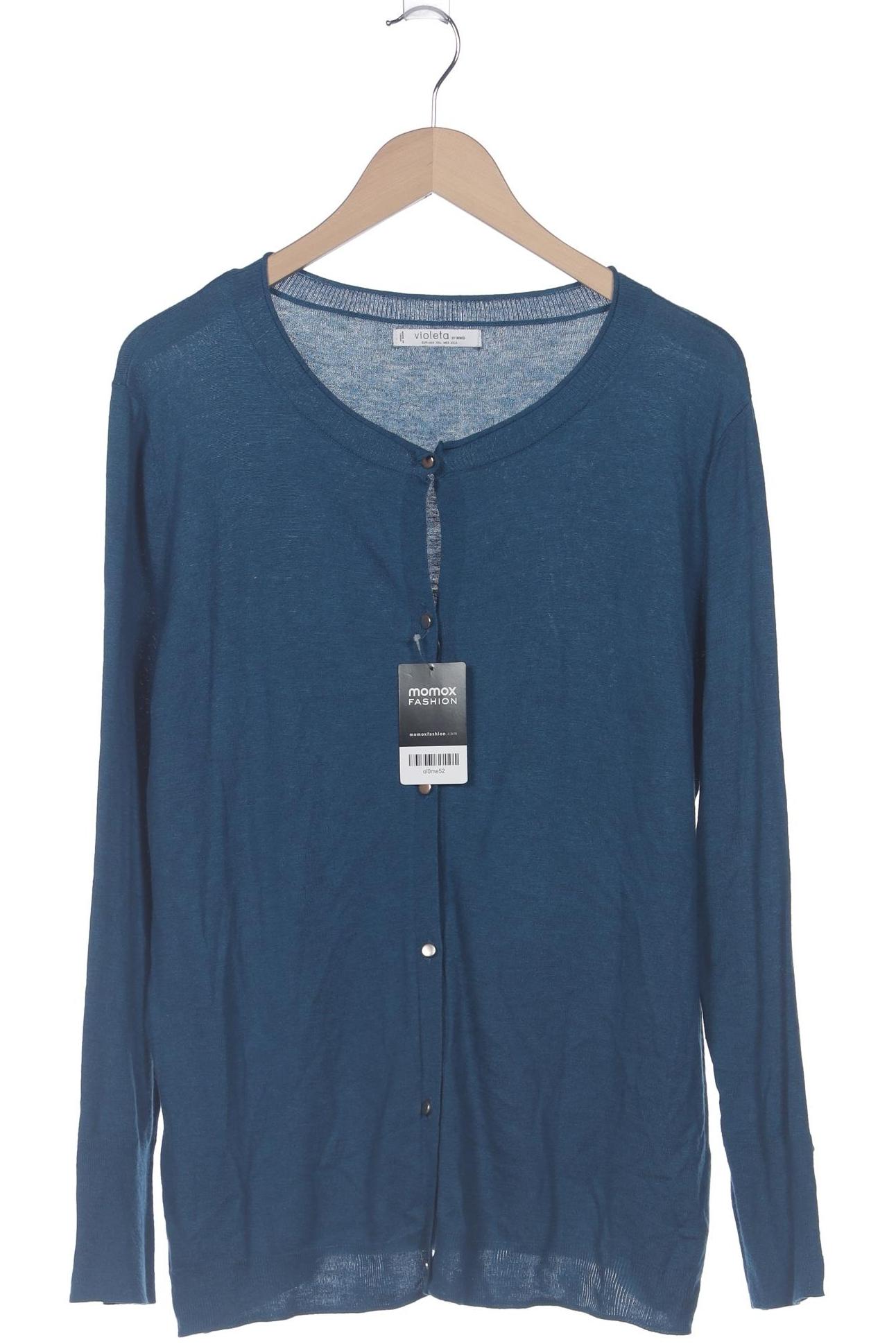 

violeta by Mango Damen Strickjacke, blau, Gr. 46