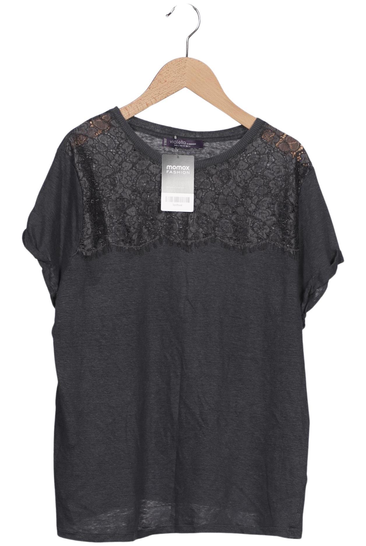 

violeta by Mango Damen T-Shirt, grau, Gr. 42