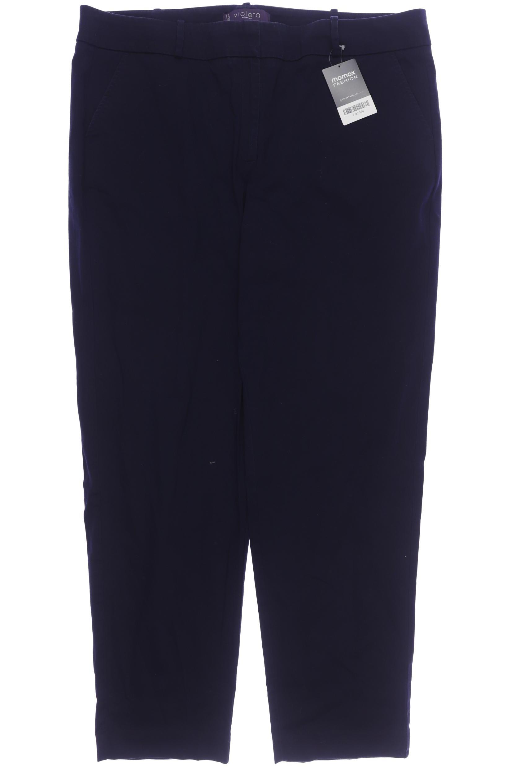 

violeta by Mango Damen Stoffhose, marineblau, Gr. 48