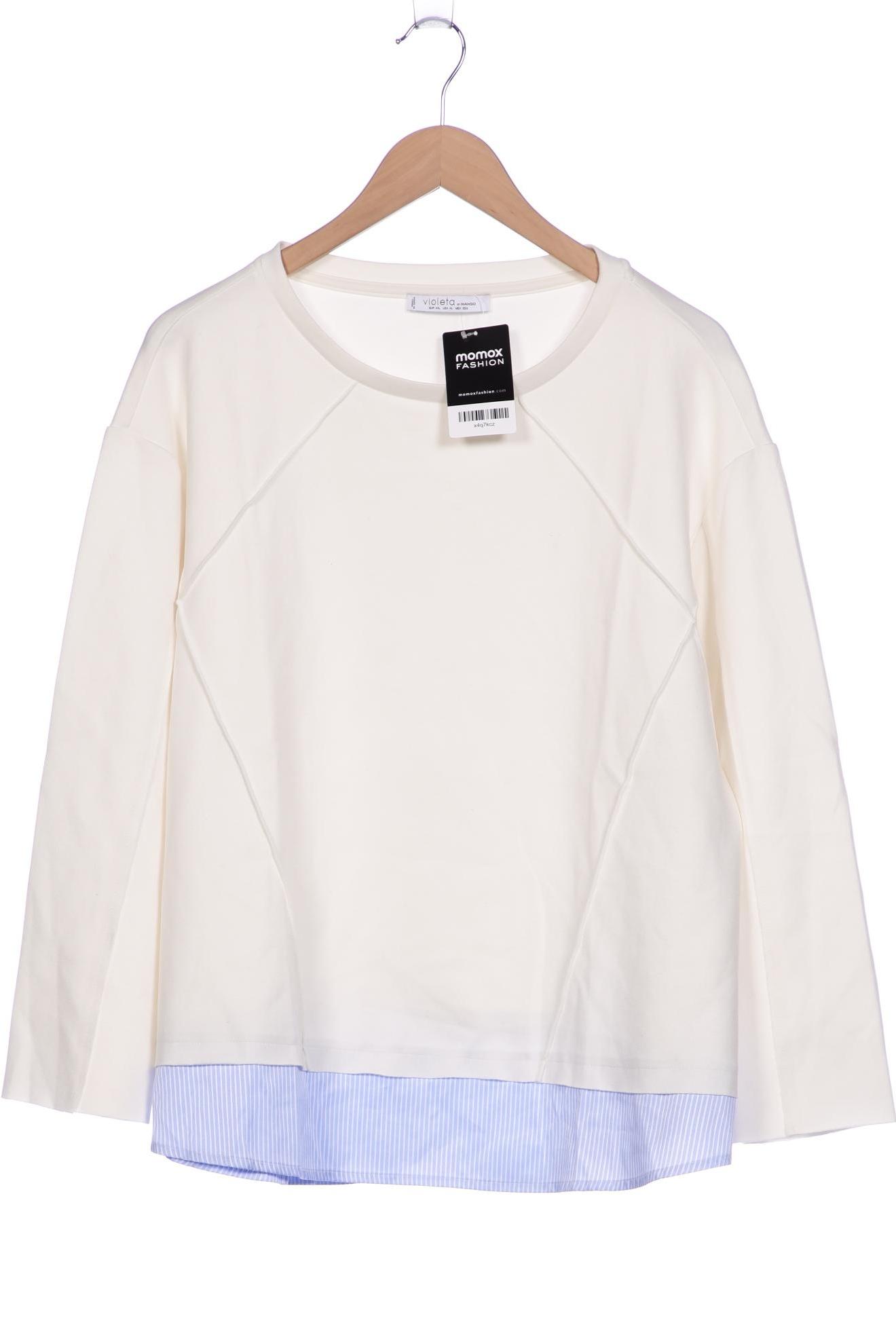 

violeta by Mango Damen Sweatshirt, weiß, Gr. 46