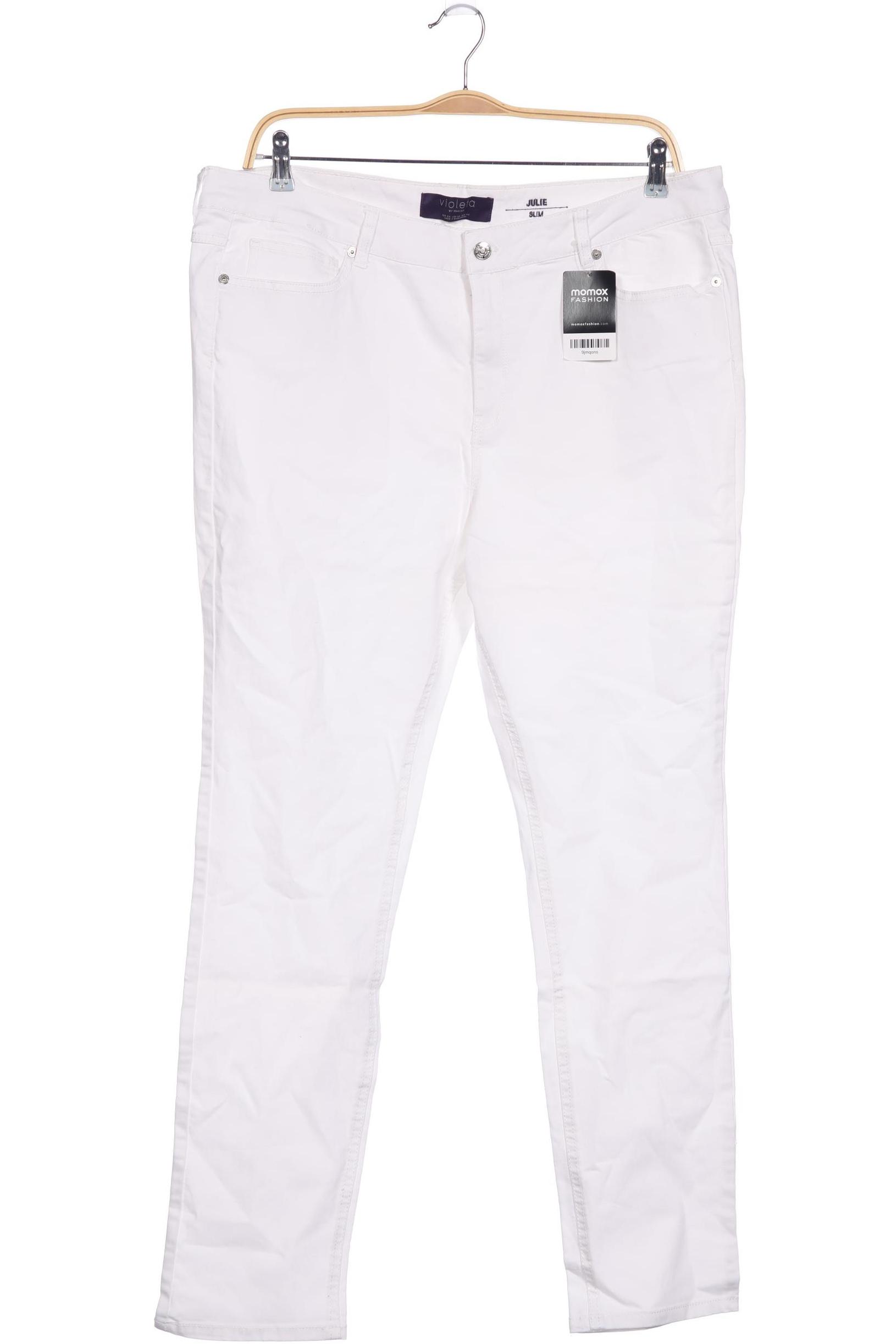 

violeta by Mango Damen Jeans, weiß, Gr. 54