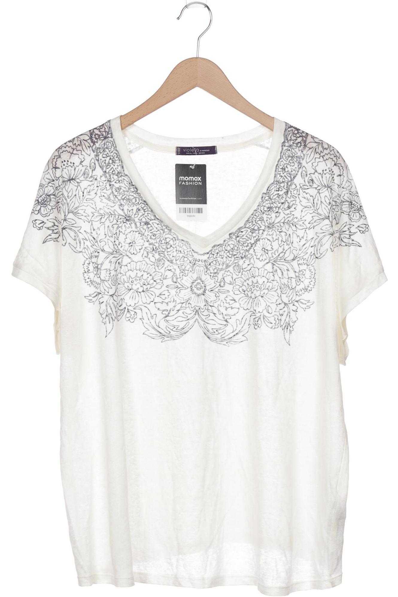 

violeta by Mango Damen T-Shirt, cremeweiß