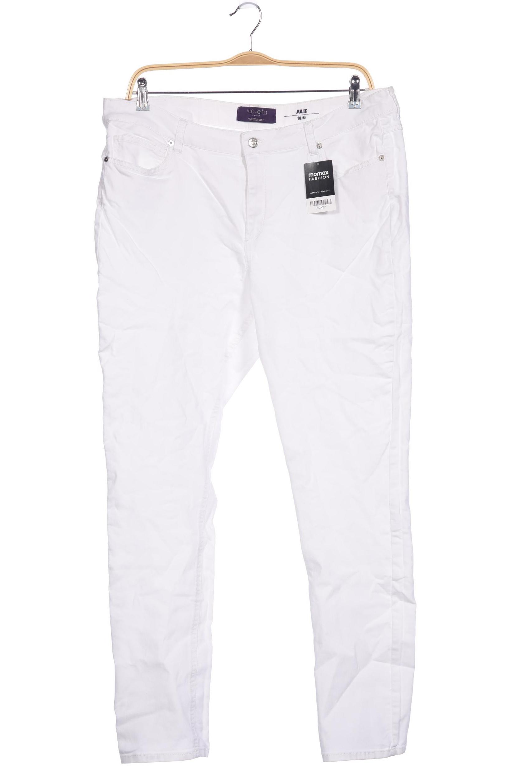 

violeta by Mango Damen Jeans, weiß, Gr. 54