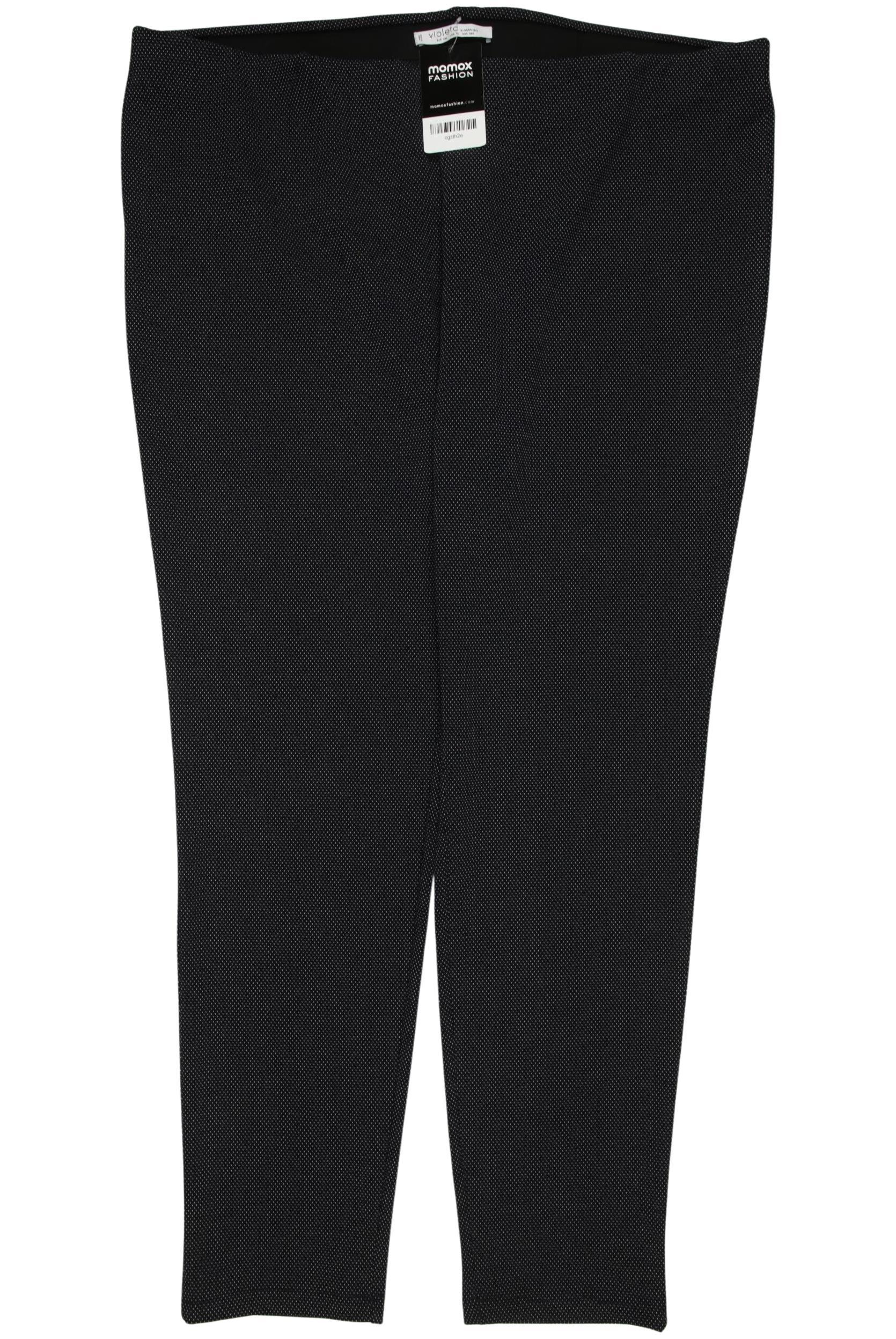 

violeta by Mango Damen Stoffhose, schwarz, Gr. 0