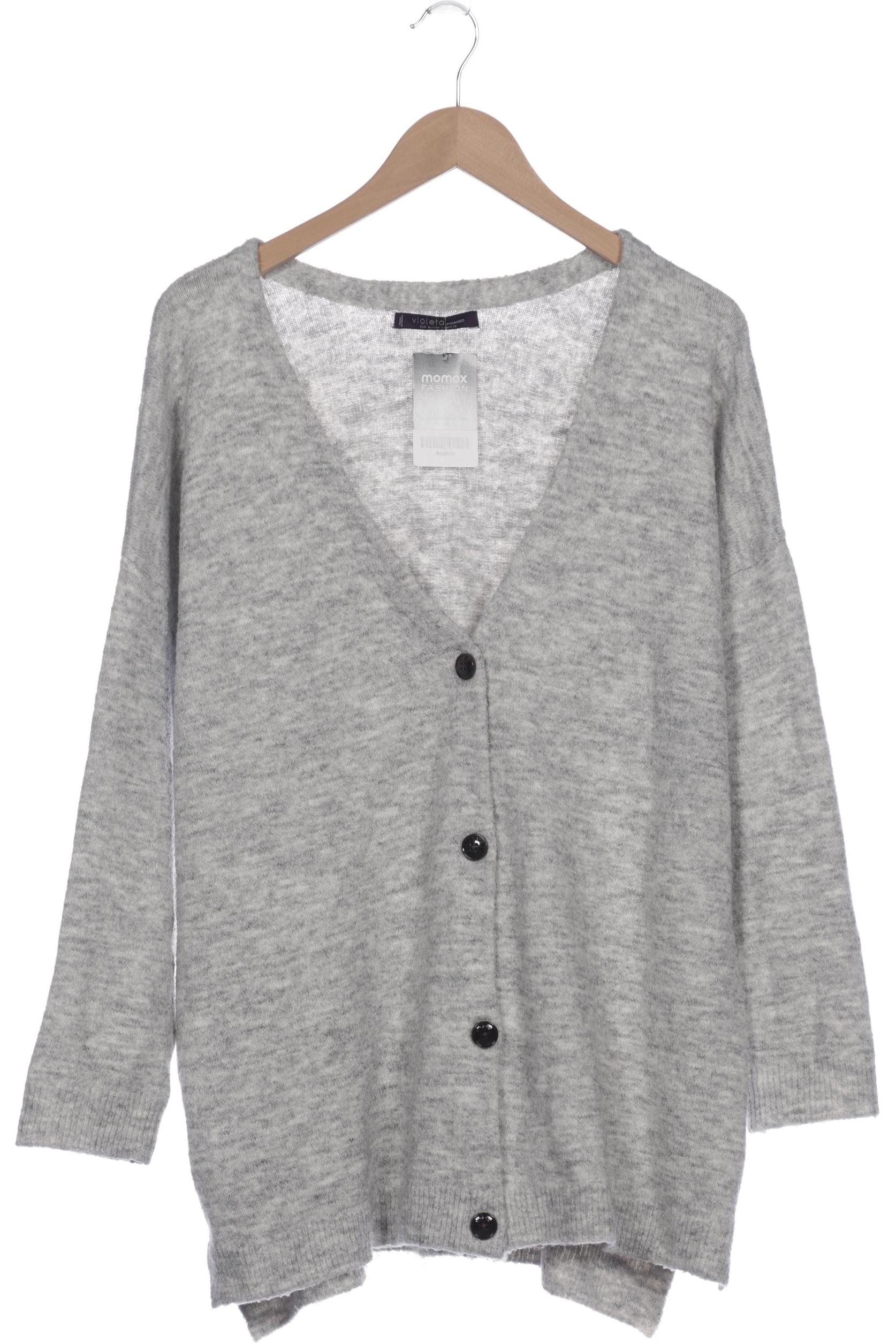 

violeta by Mango Damen Strickjacke, grau, Gr. 44