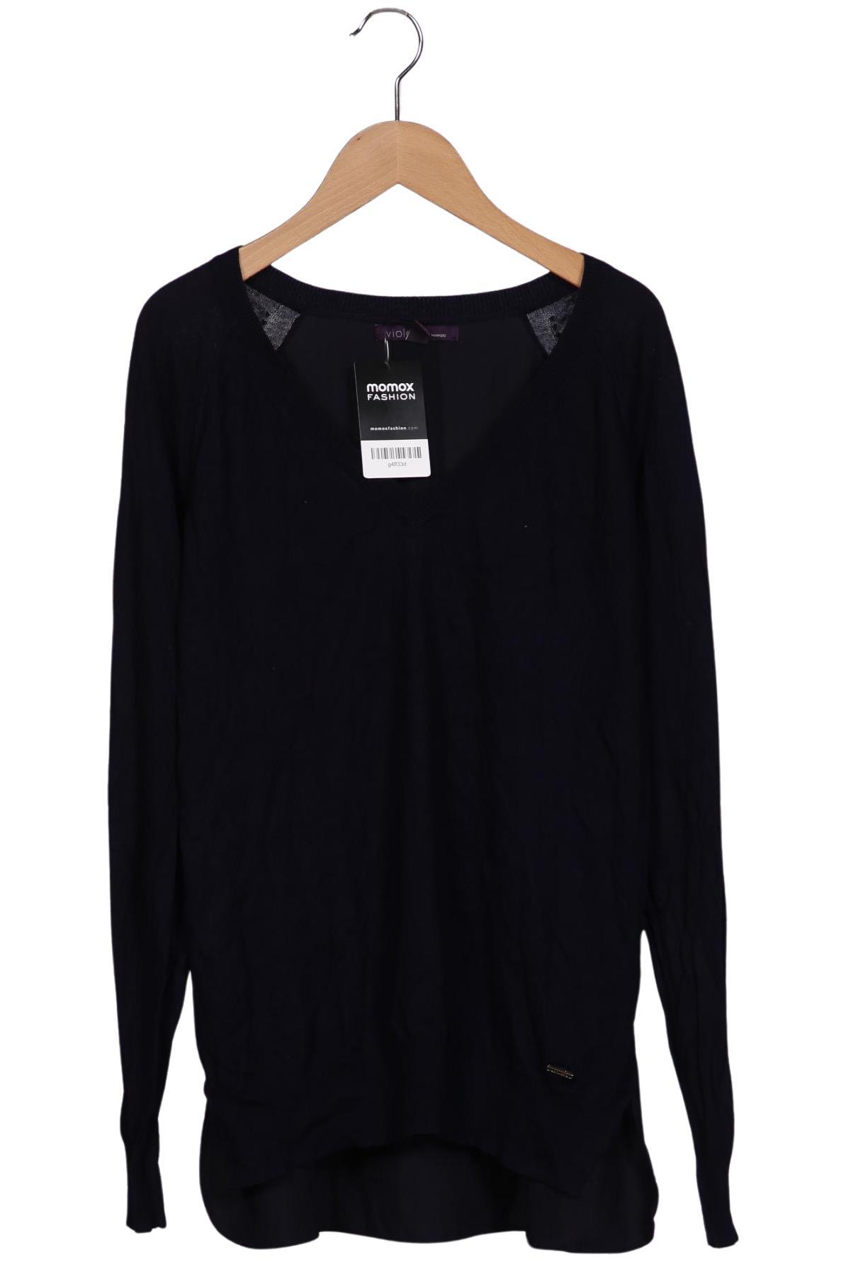 

violeta by Mango Damen Langarmshirt, marineblau, Gr. 38