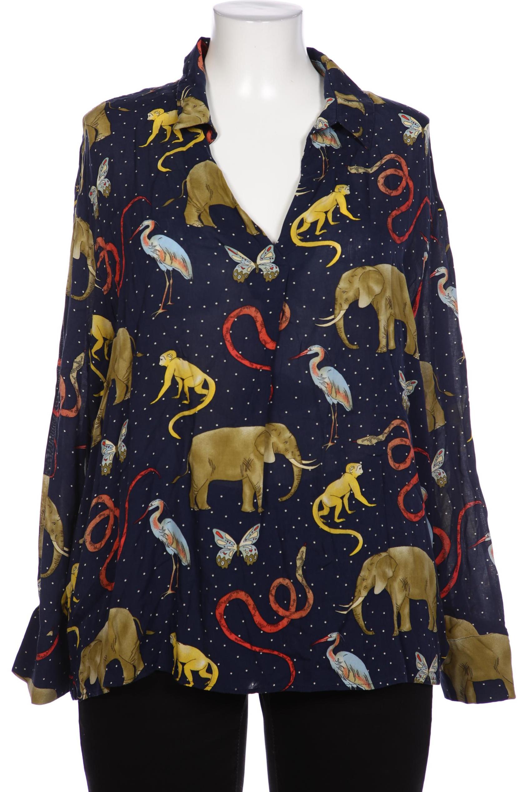 

violeta by Mango Damen Bluse, marineblau, Gr. 46