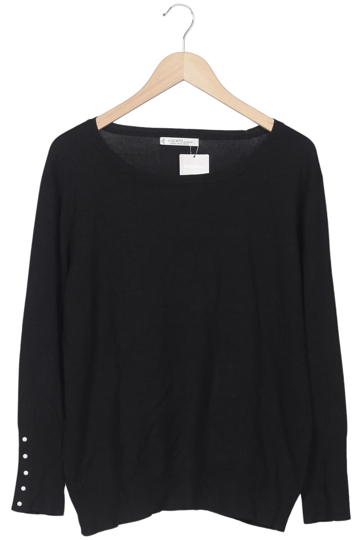 

violeta by Mango Damen Pullover, schwarz, Gr. 46
