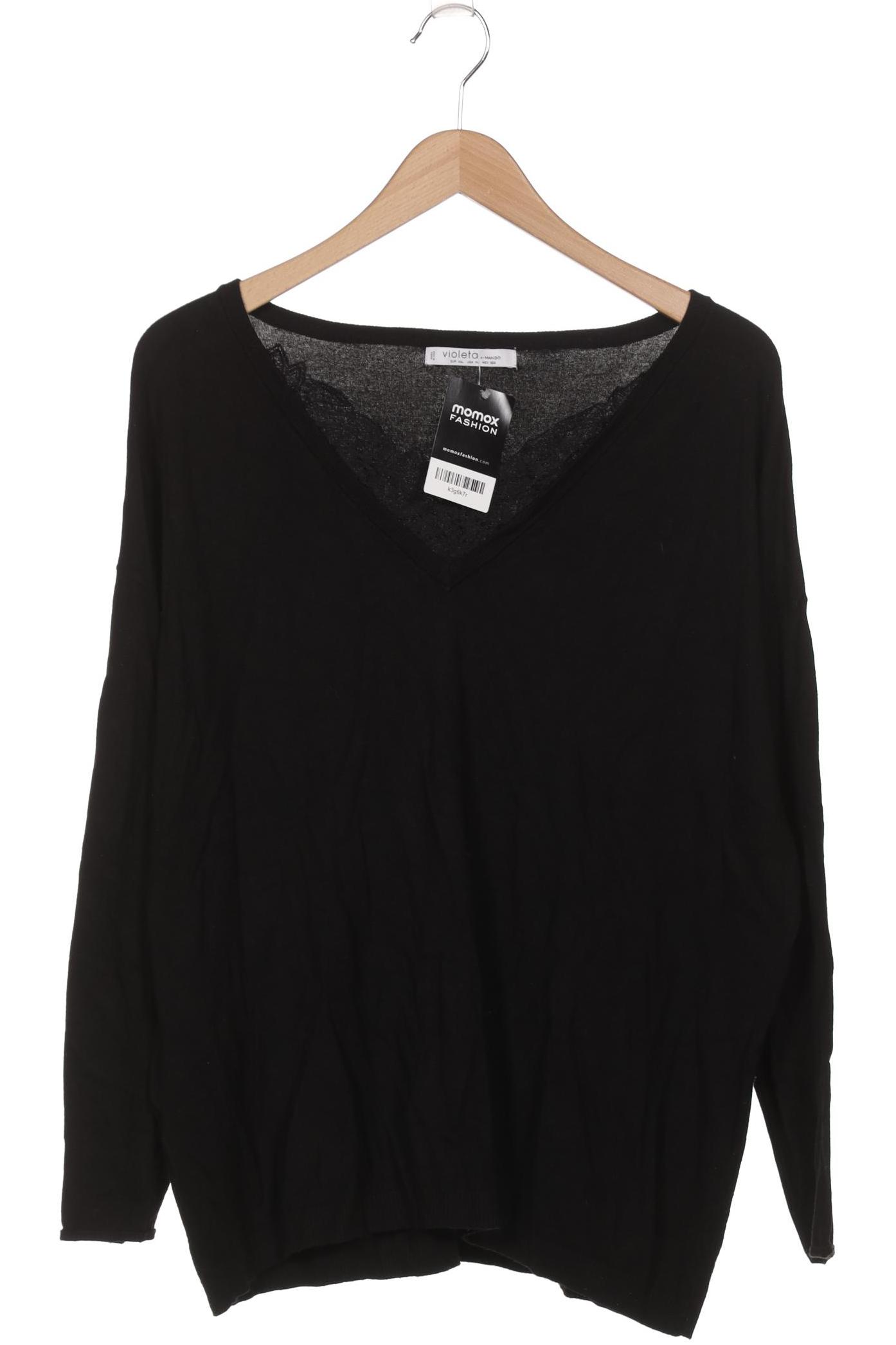 

violeta by Mango Damen Pullover, schwarz, Gr. 46