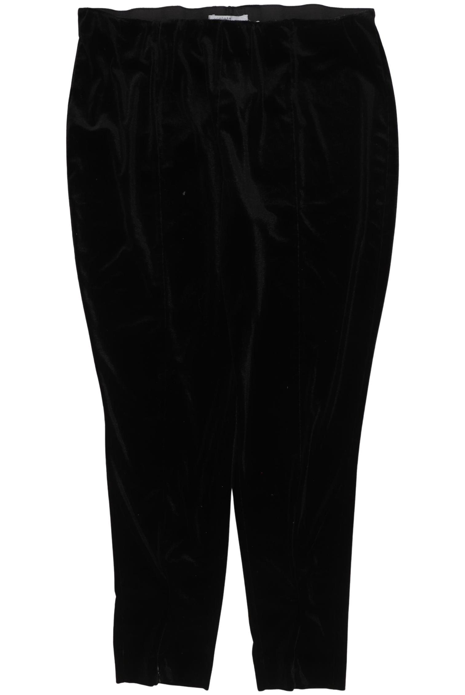 

violeta by Mango Damen Stoffhose, schwarz, Gr. 0