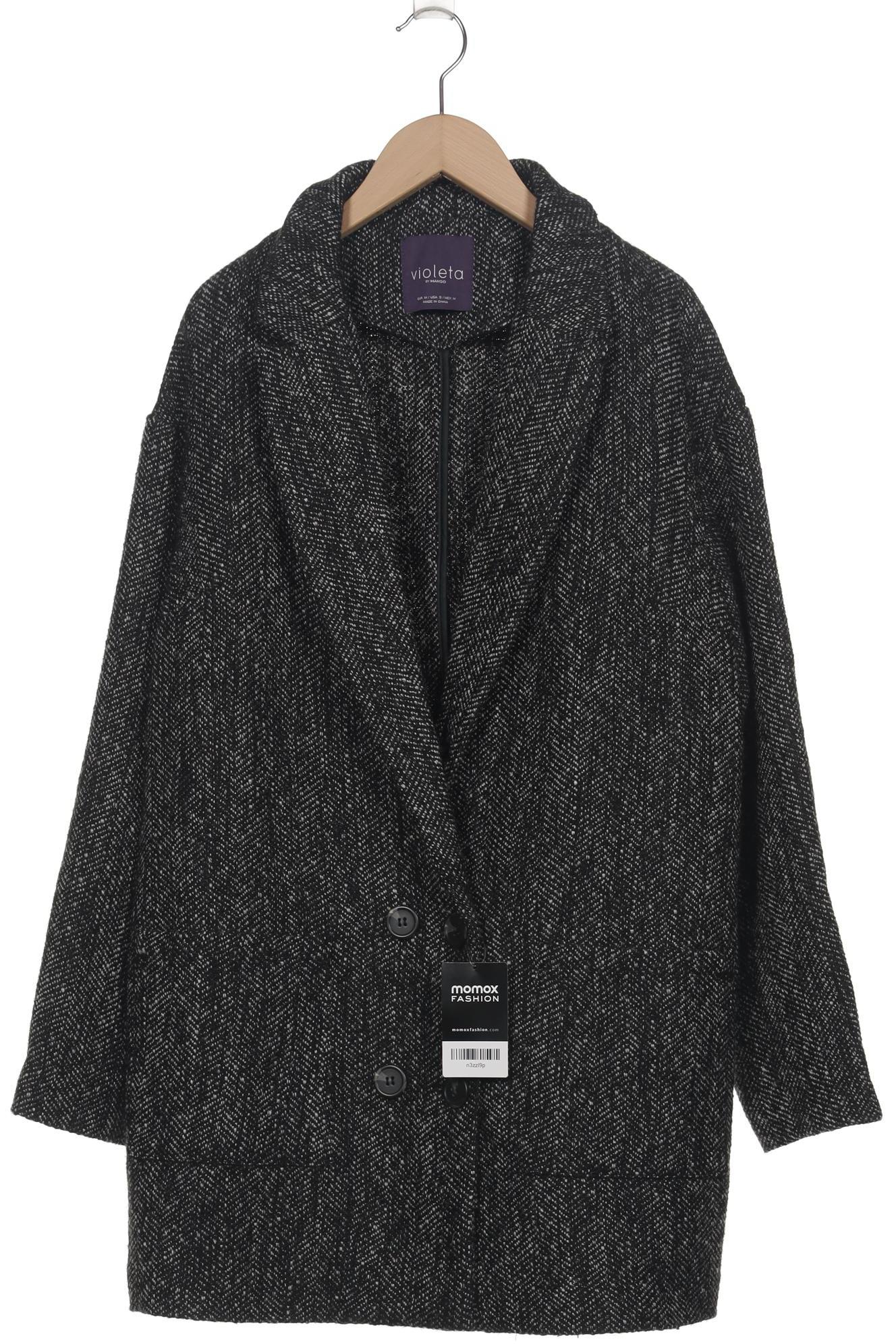 

violeta by Mango Damen Mantel, schwarz, Gr. 38