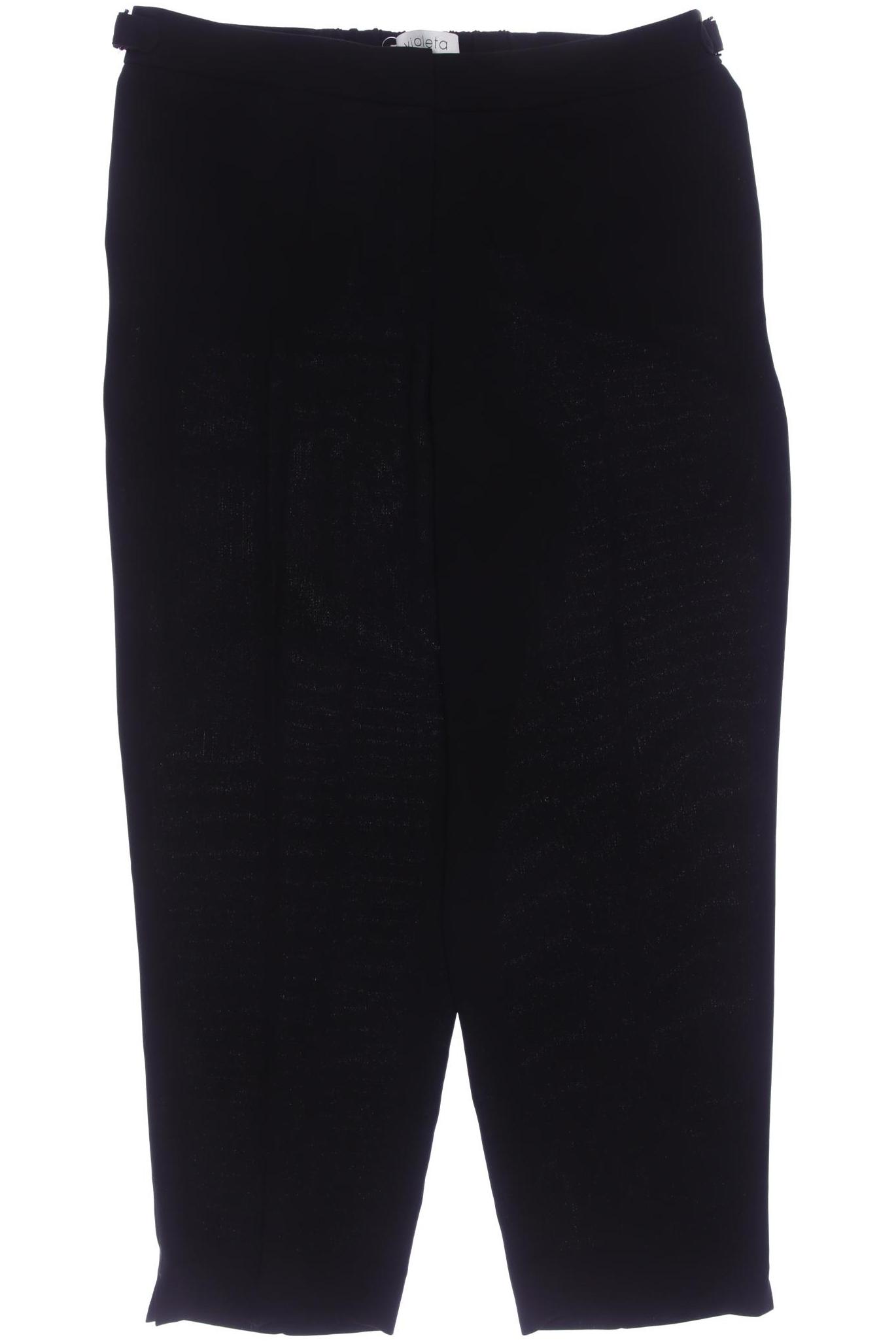 

violeta by Mango Damen Stoffhose, schwarz, Gr. 0