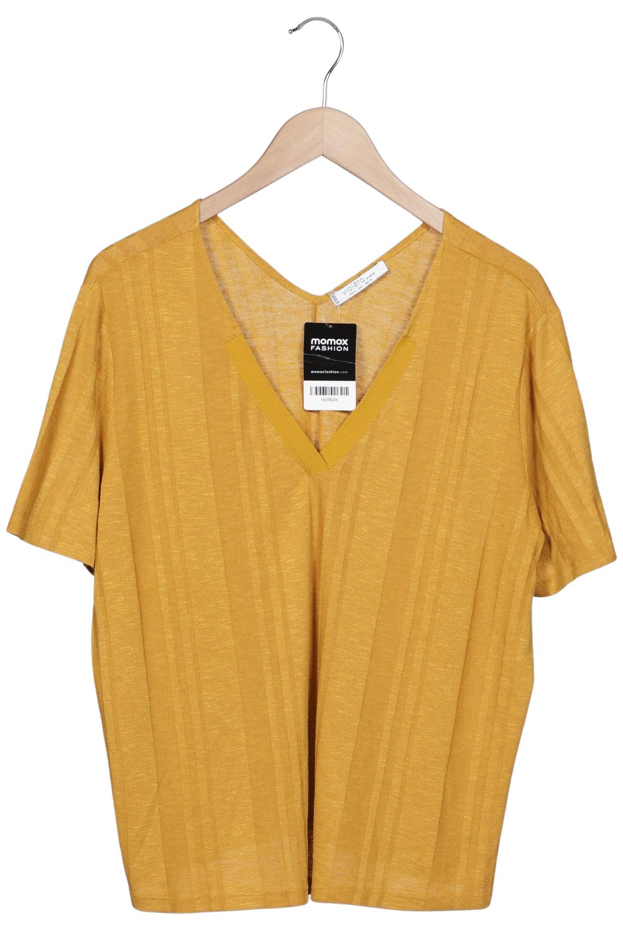 

violeta by Mango Damen T-Shirt, gelb, Gr. 44