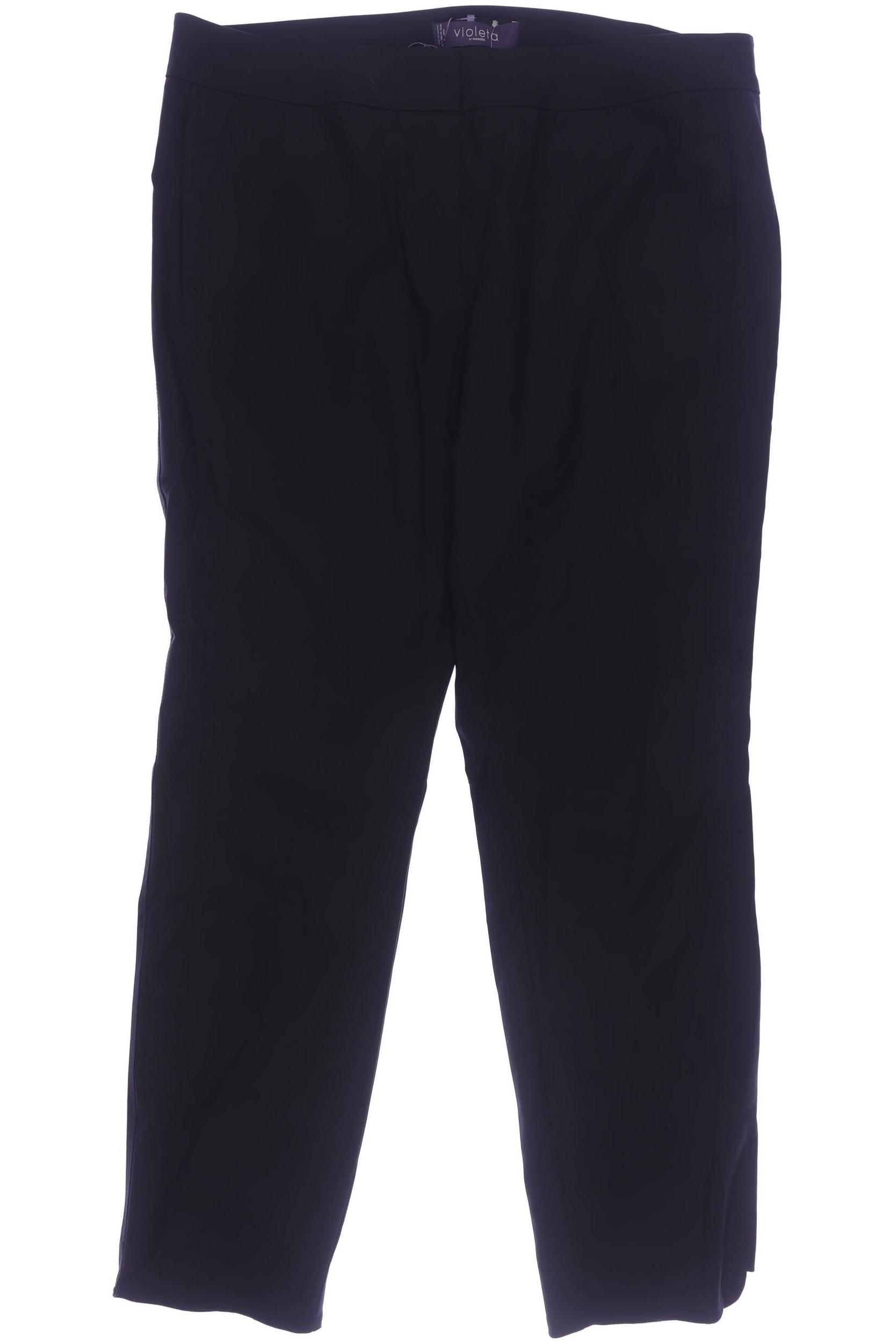 

violeta by Mango Damen Stoffhose, schwarz, Gr. 48