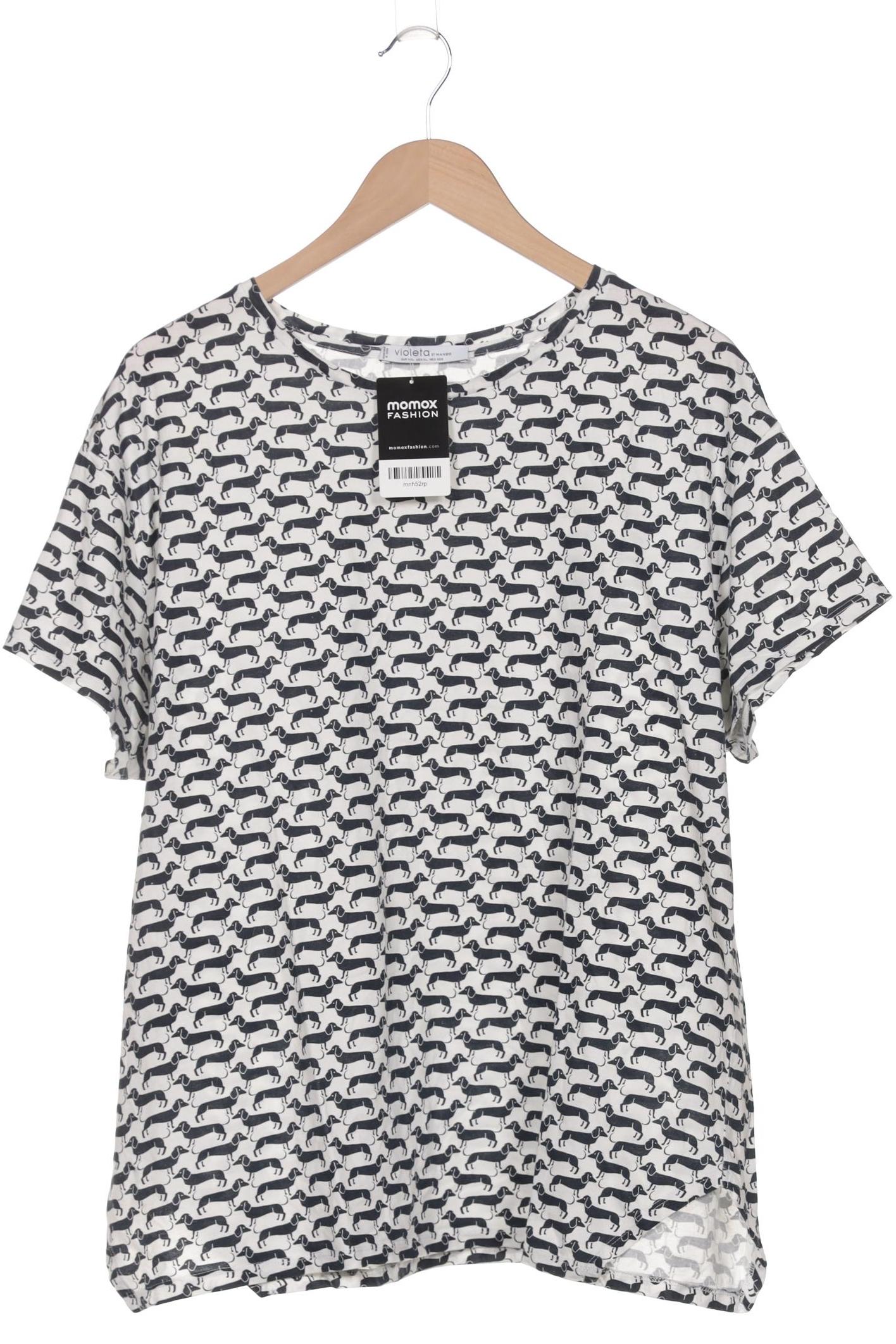 

violeta by Mango Damen T-Shirt, weiß, Gr. 46