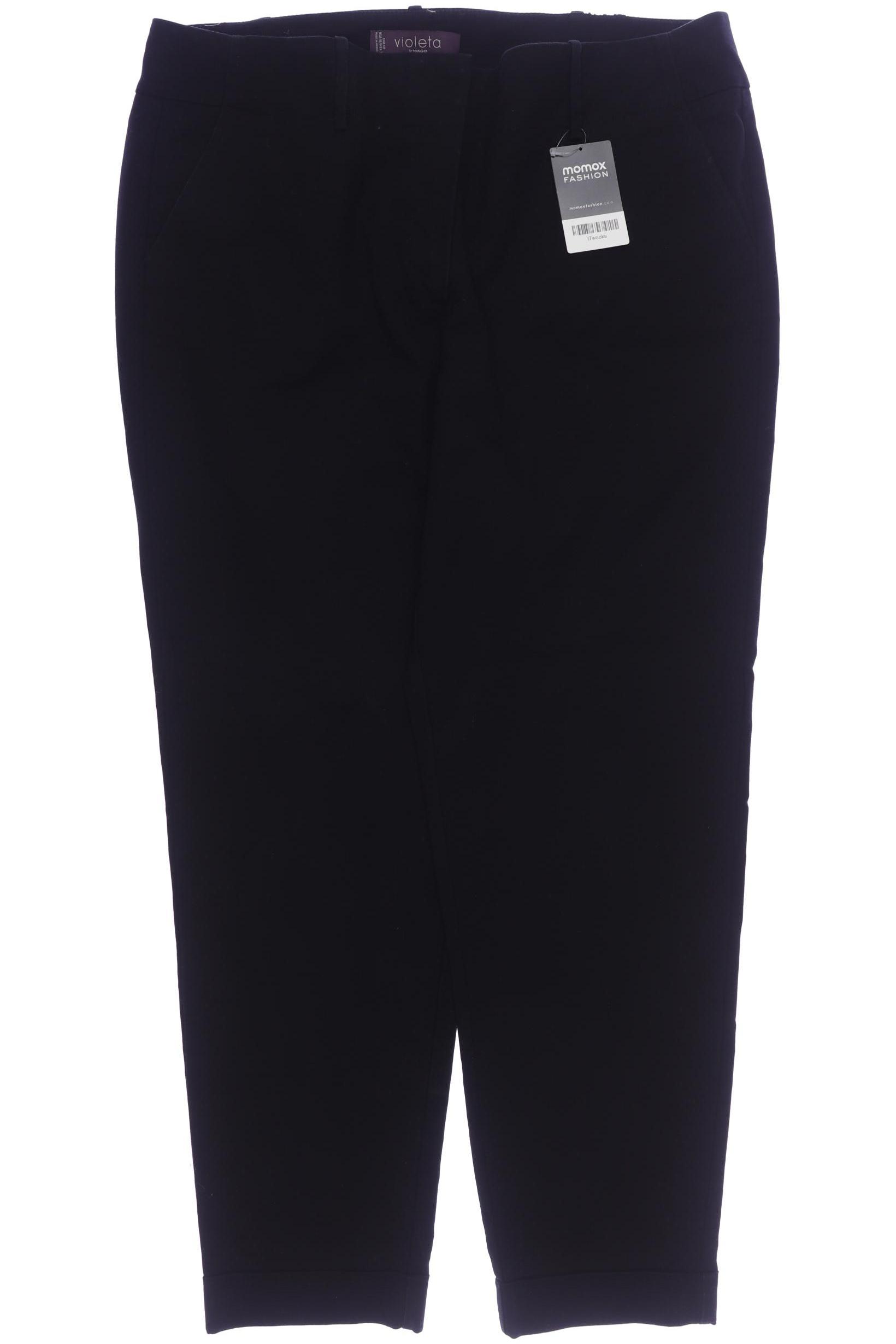 

violeta by Mango Damen Stoffhose, schwarz, Gr. 48