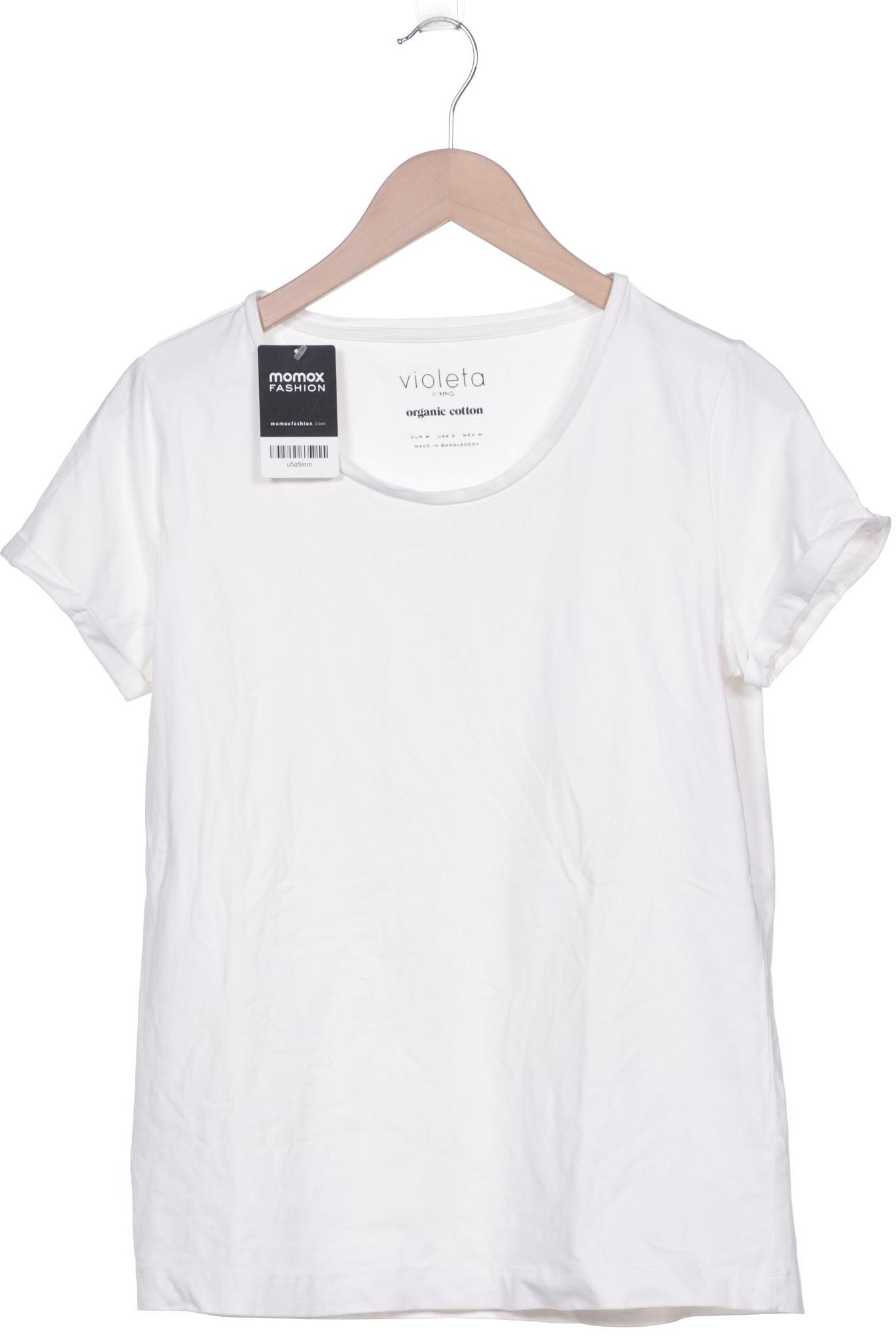 

violeta by Mango Damen T-Shirt, weiß