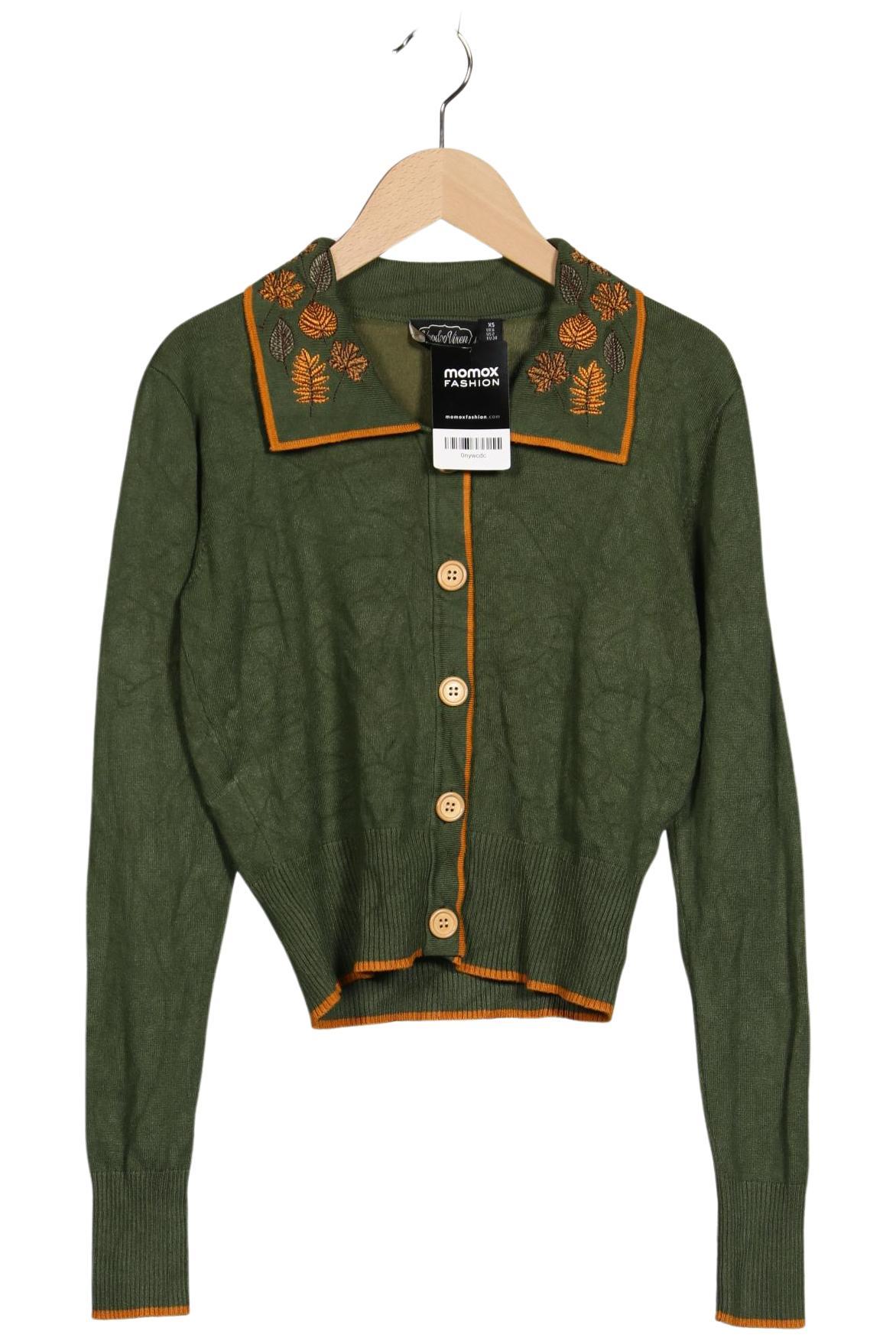 

Voodoo Vixen Damen Strickjacke, grün, Gr. 34